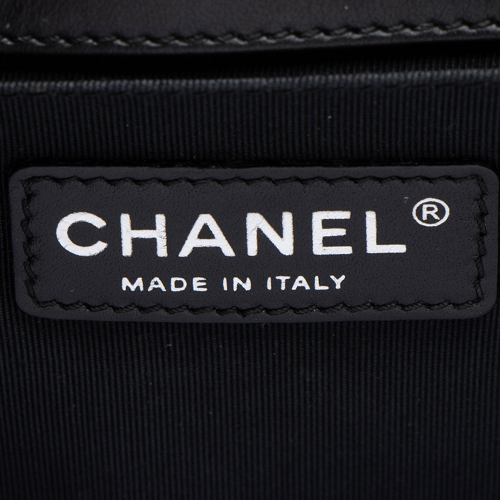 Chanel Chevron Patent Leather Old Medium Boy Bag