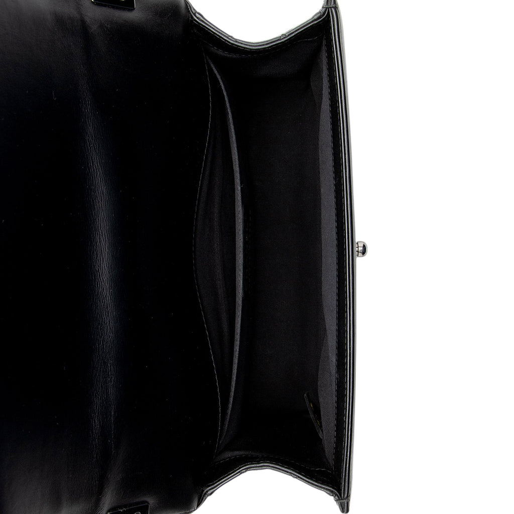 Chanel Chevron Patent Leather Old Medium Boy Bag