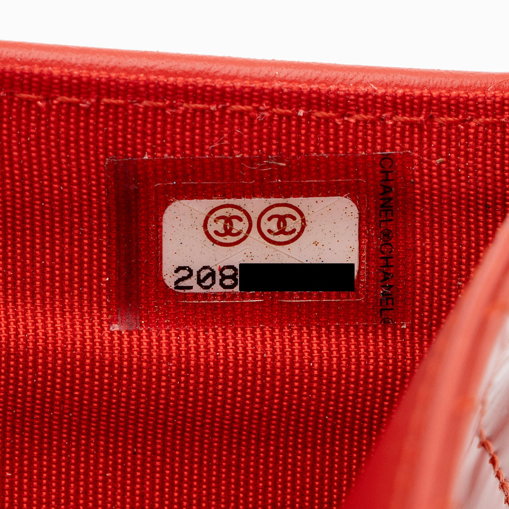 Chanel Chevron Patent Leather Yen Wallet (SHF-dr7rcl)