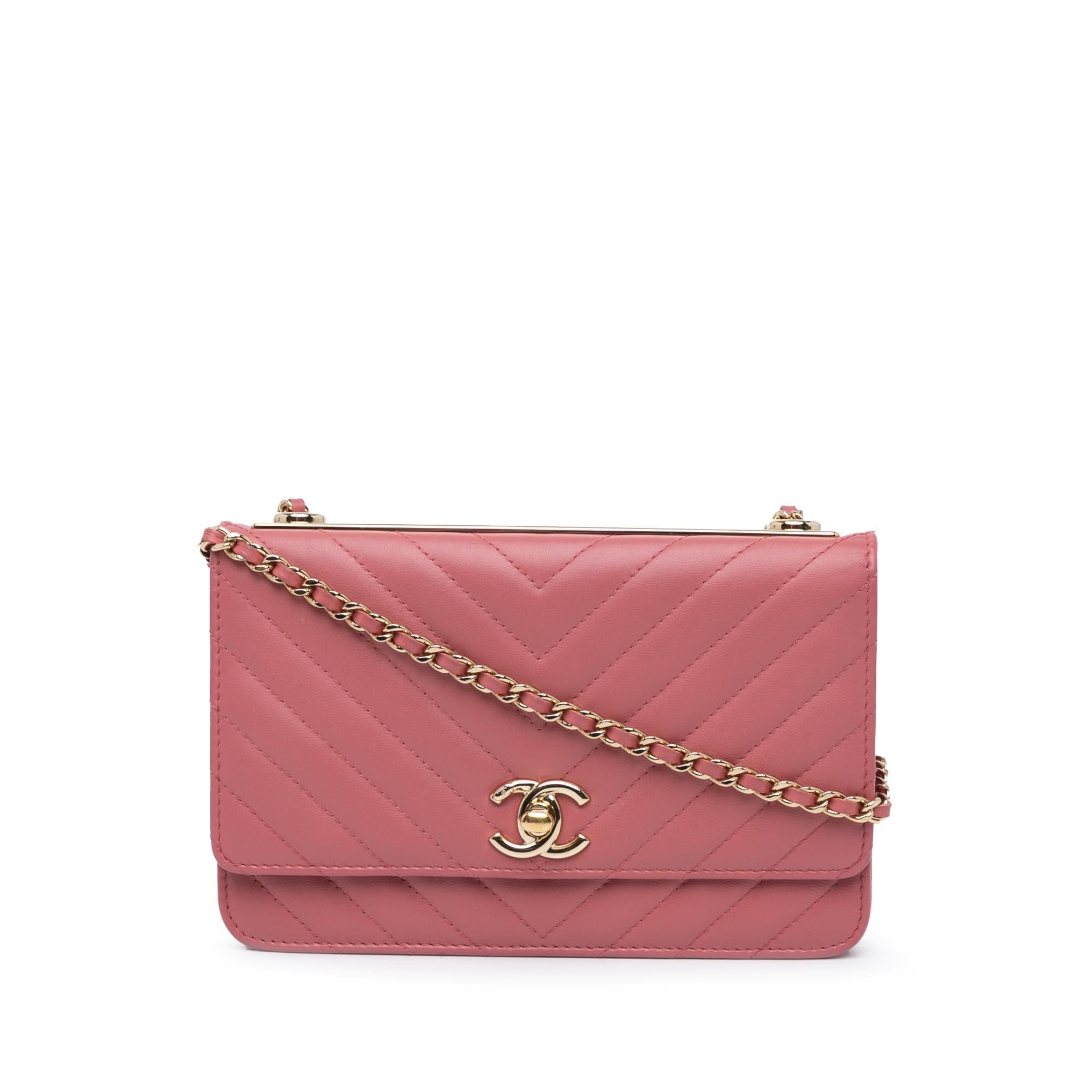 Chanel Chevron Quilted Lambskin Trendy CC Wallet on Chain