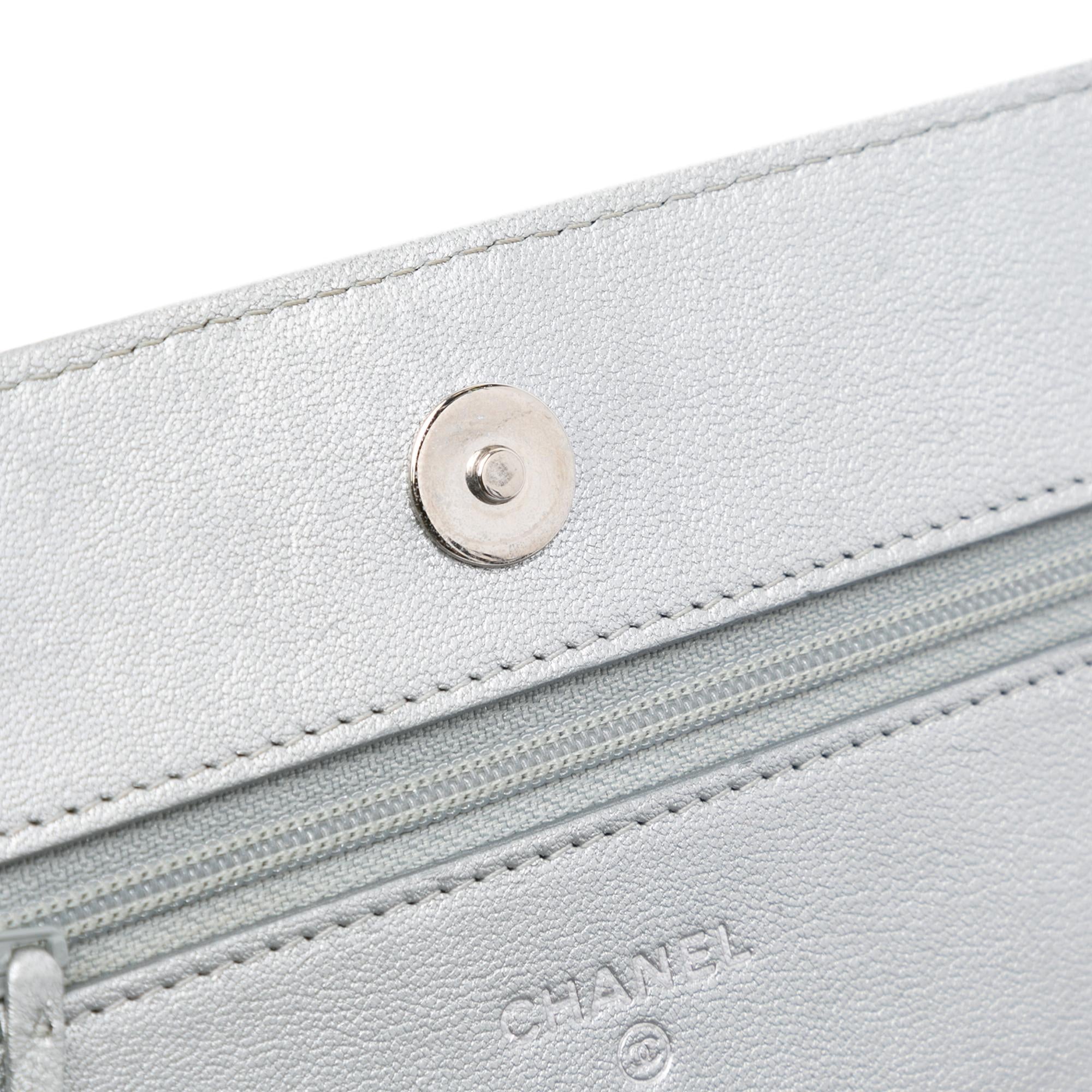 Chanel Chevron Quilted Metallic Lambskin Mademoiselle Wallet On Chain (SHG-FfiJ5Z)