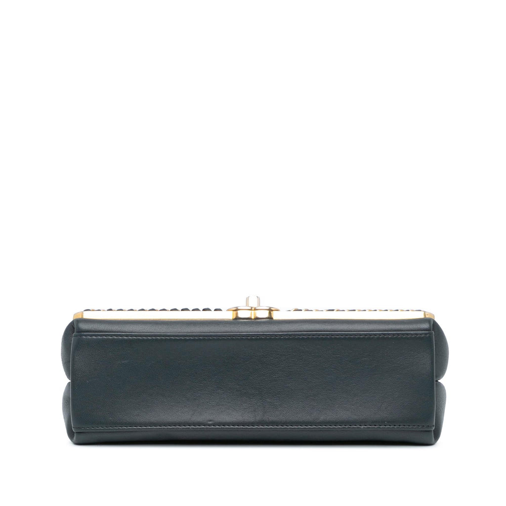 Chanel Chevron Sheepskin Stitched Chain Top Handle Flap (SHG-H3vEW0)