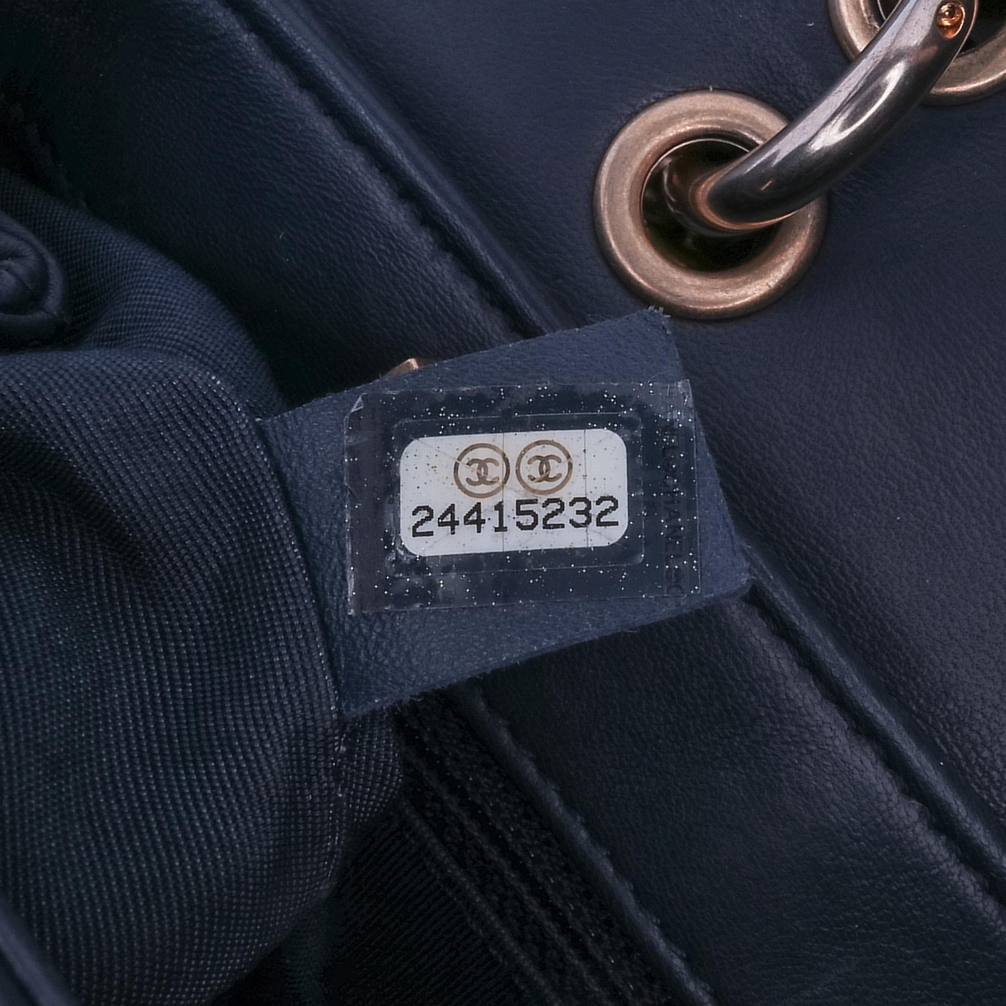 Chanel Chevron Sheepskin Stitched Chain Top Handle Flap