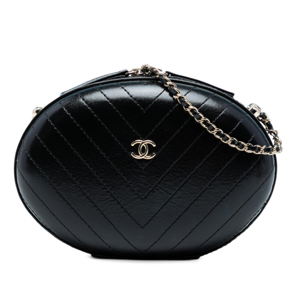 Chanel Chevron Stitched Calfskin La Pausa Evening Bag