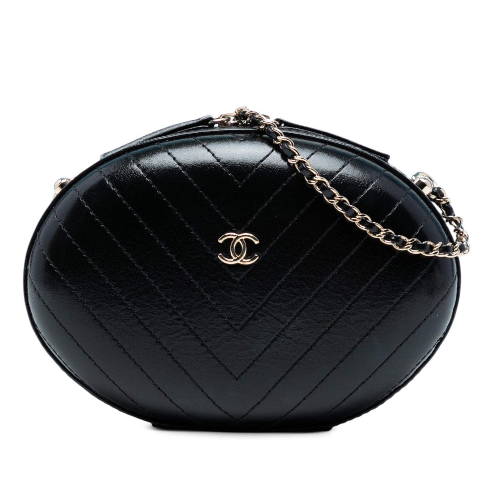 Chanel Chevron Stitched Calfskin La Pausa Evening Bag