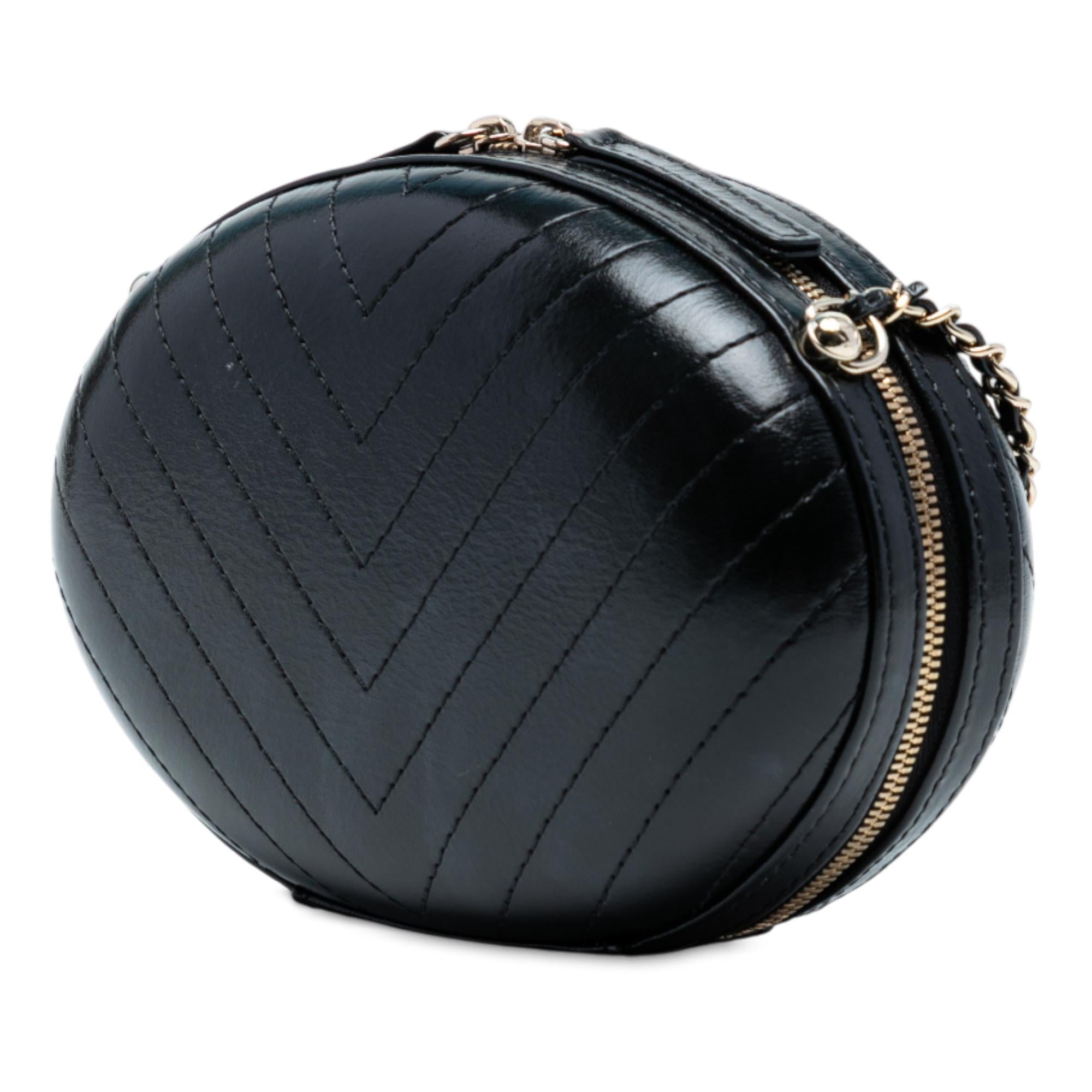 Chanel Chevron Stitched Calfskin La Pausa Evening Bag