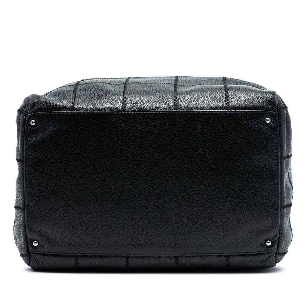Chanel Choco Bar Caviar LAX Bowler Bag