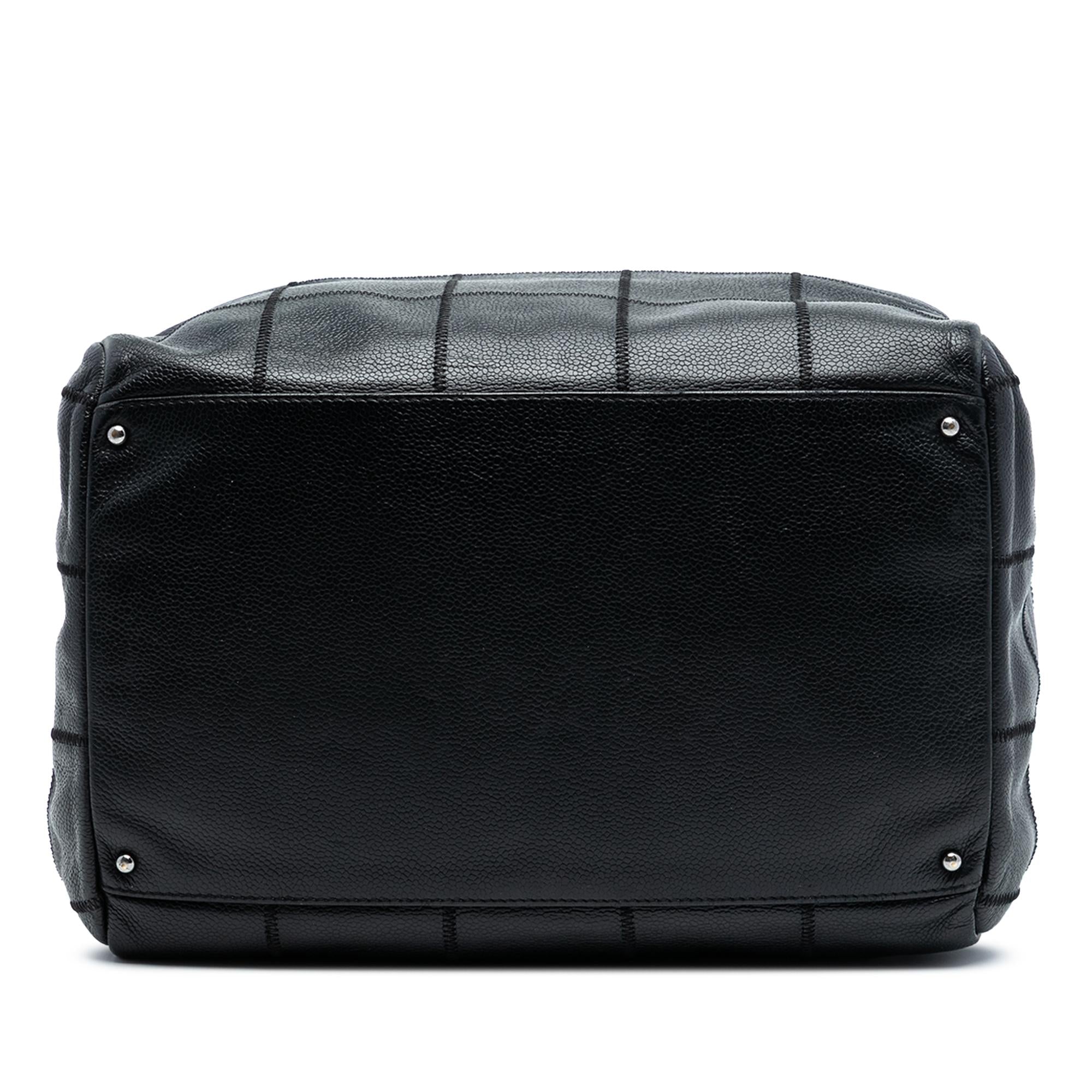 Chanel Choco Bar Caviar LAX Bowler Bag