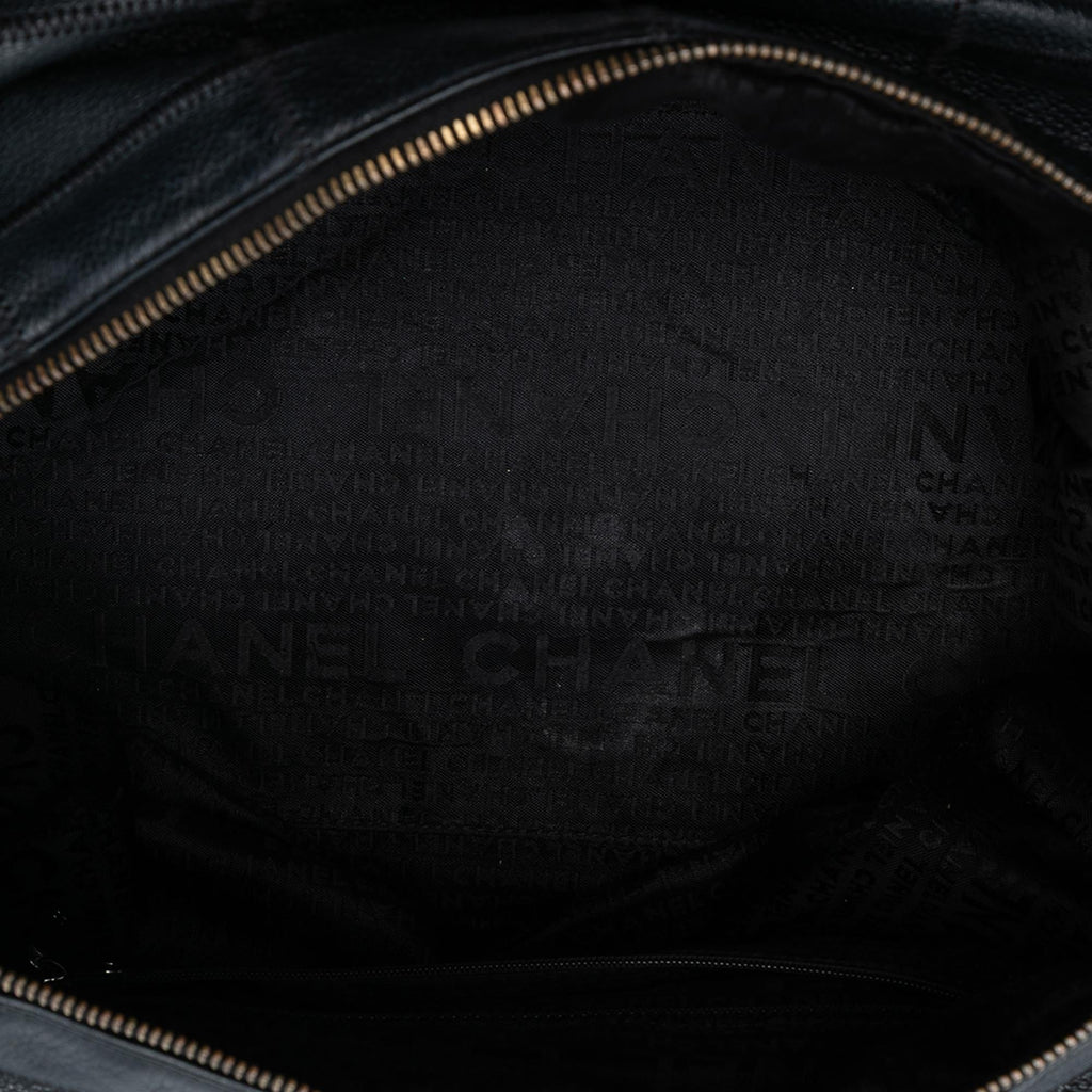 Chanel Choco Bar Caviar LAX Bowler Bag