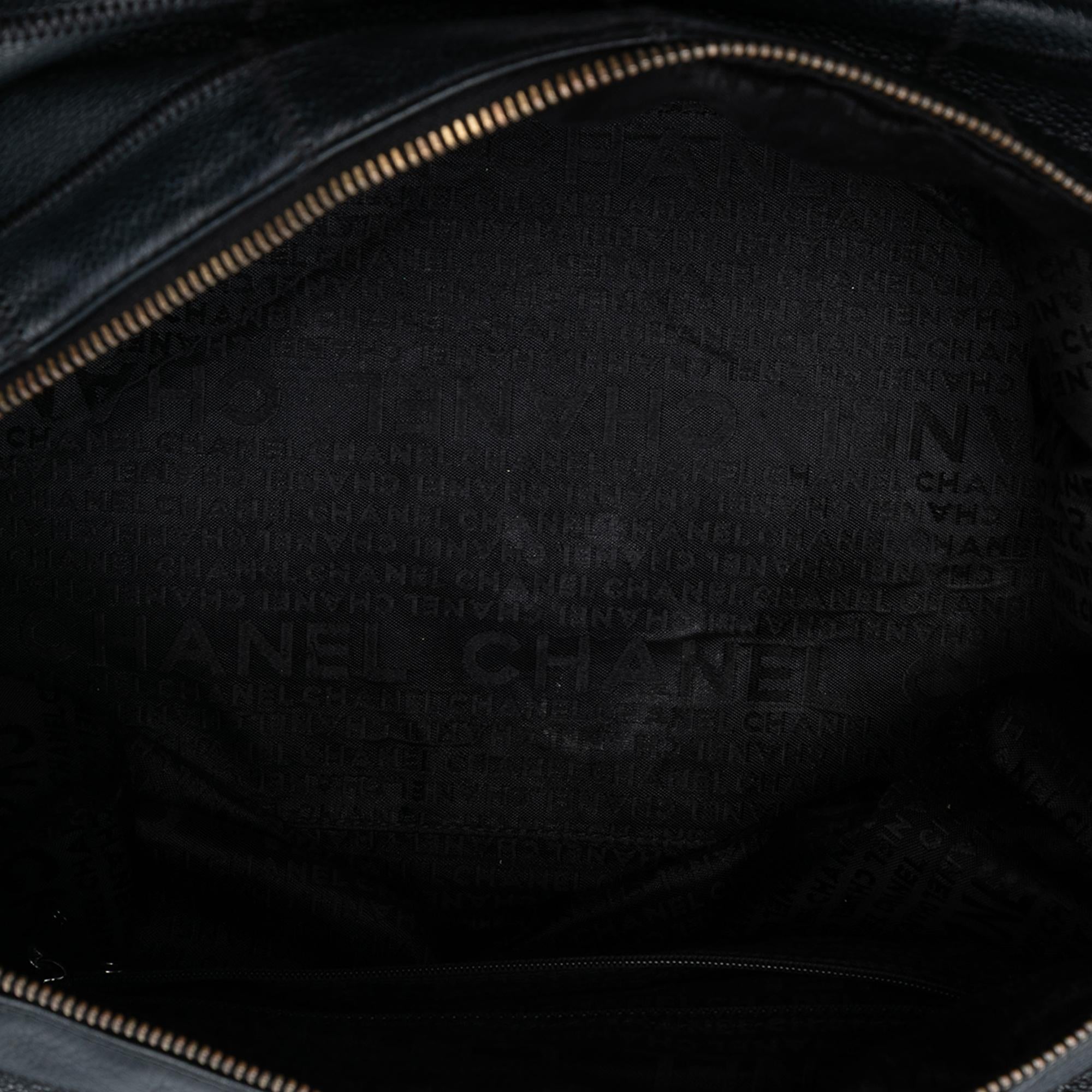 Chanel Choco Bar Caviar LAX Bowler Bag