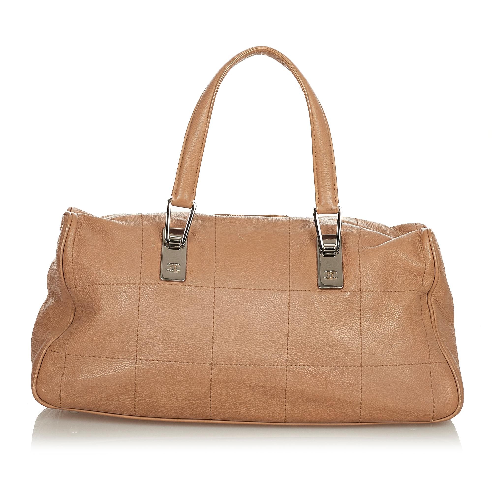 Chanel Choco Bar Caviar Leather Handbag (SHG-25441)