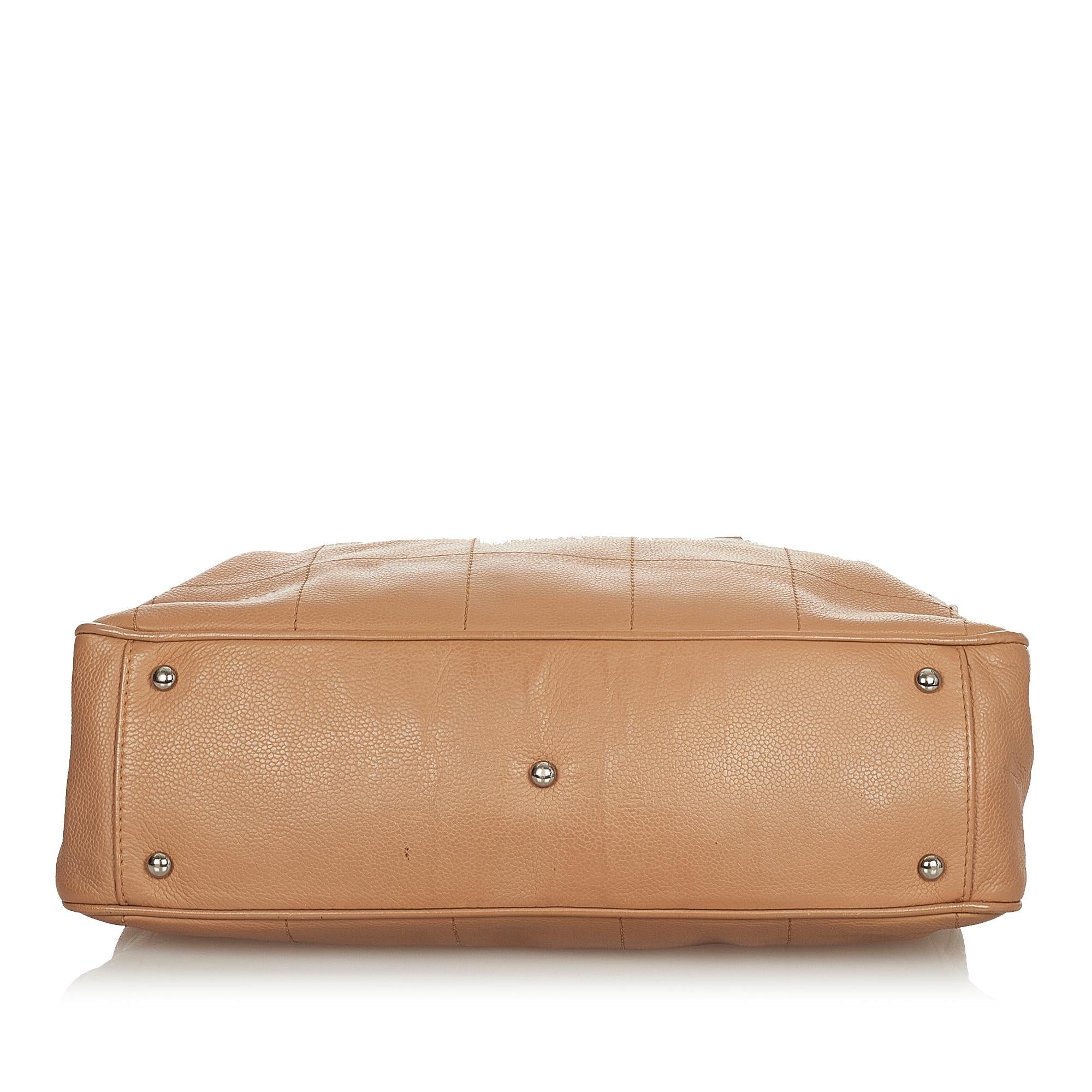 Chanel Choco Bar Caviar Leather Handbag (SHG-25441)