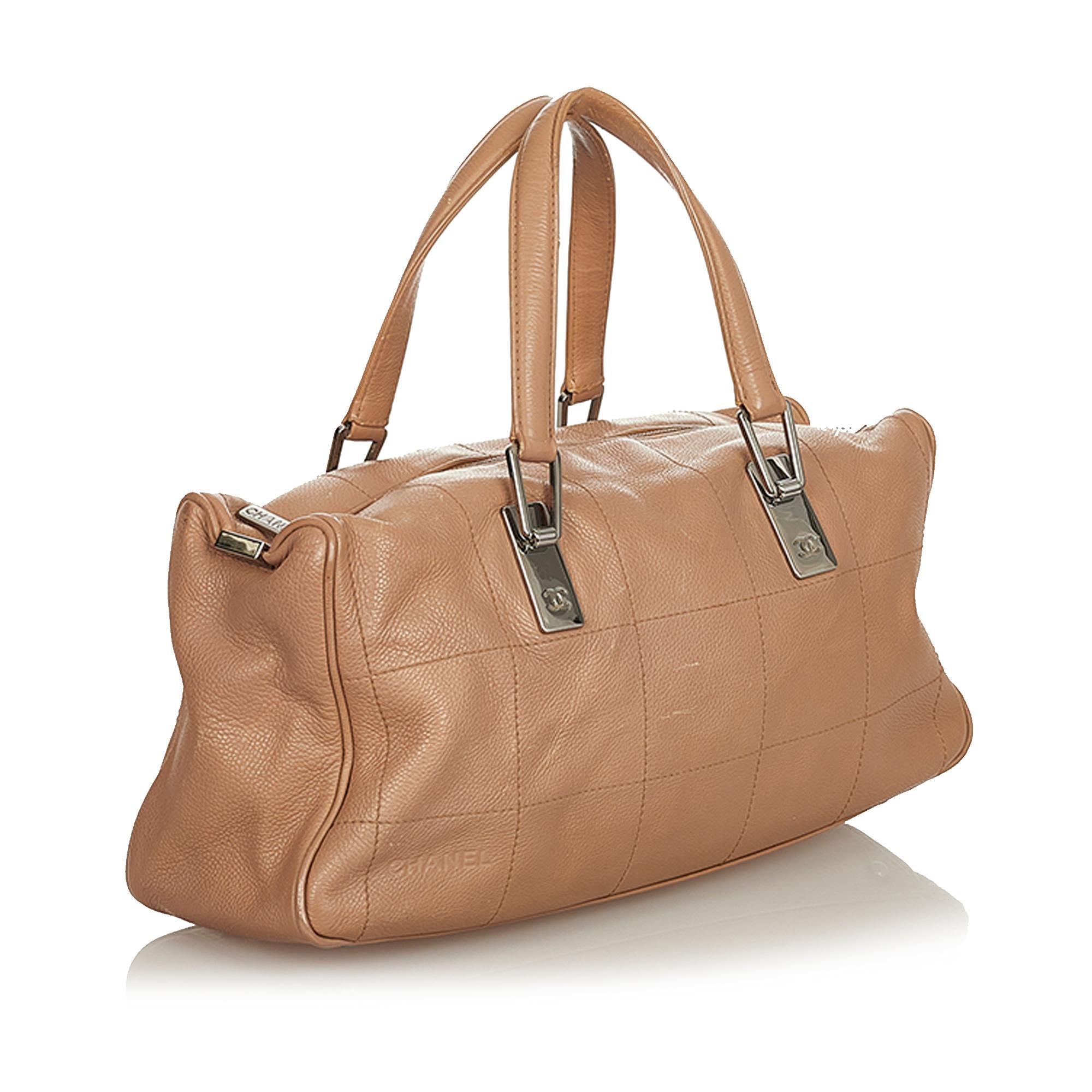 Chanel Choco Bar Caviar Leather Handbag (SHG-25441)