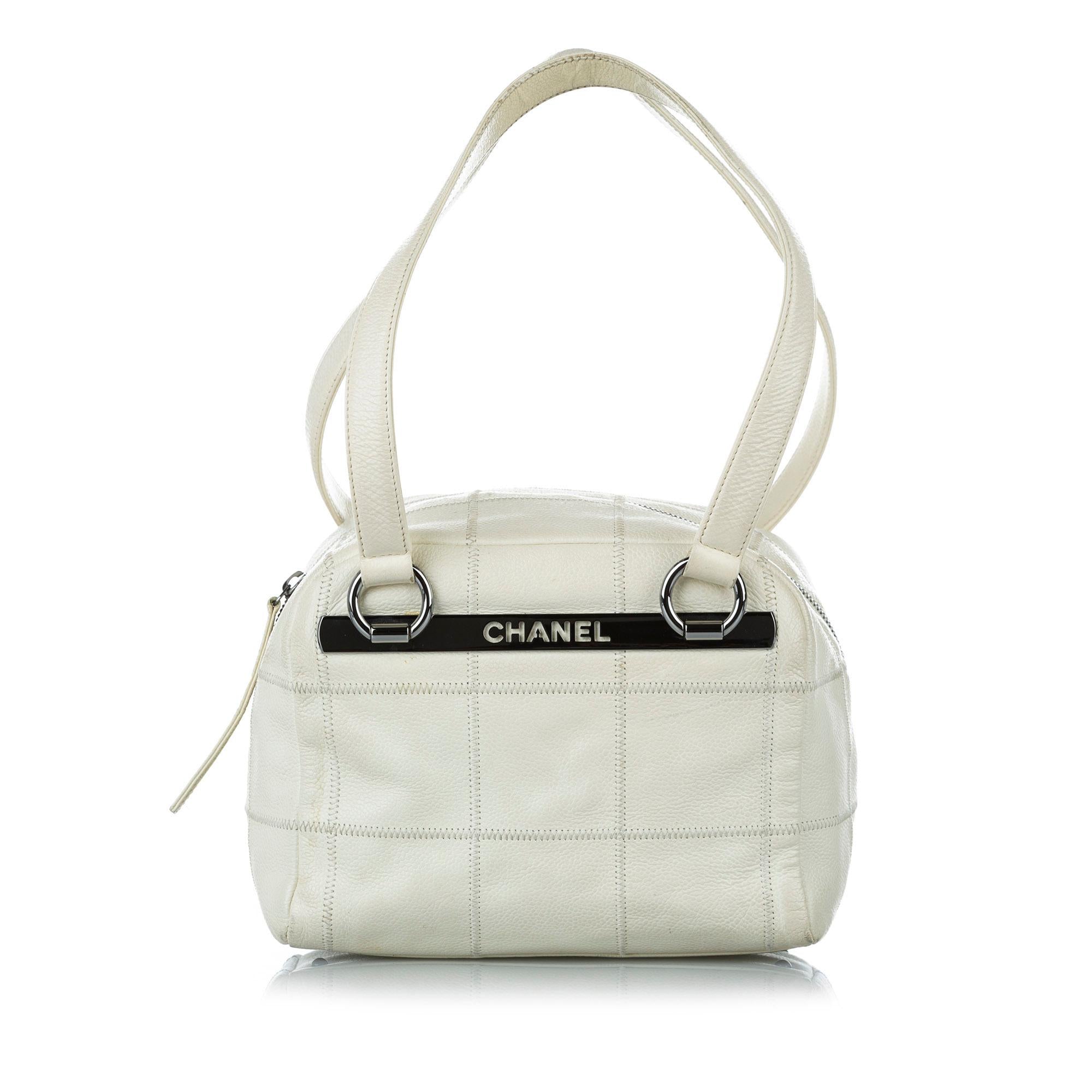 Chanel Choco Bar Caviar Leather Shoulder Bag (SHG-19777)
