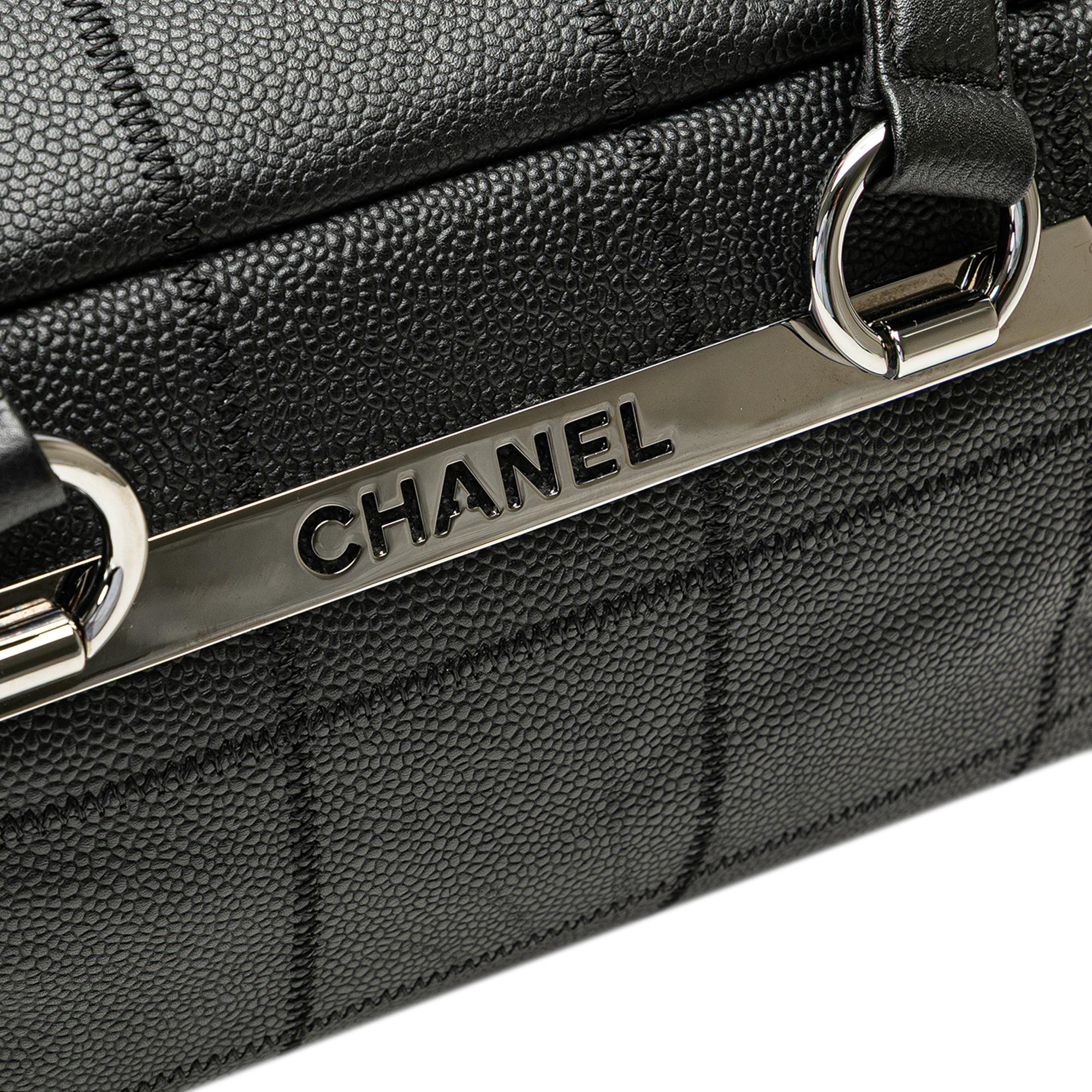 Chanel Choco Bar Caviar Shoulder Bag