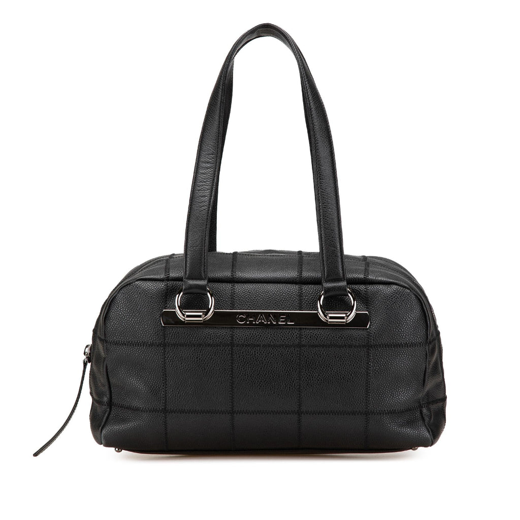 Chanel Choco Bar Caviar Shoulder Bag