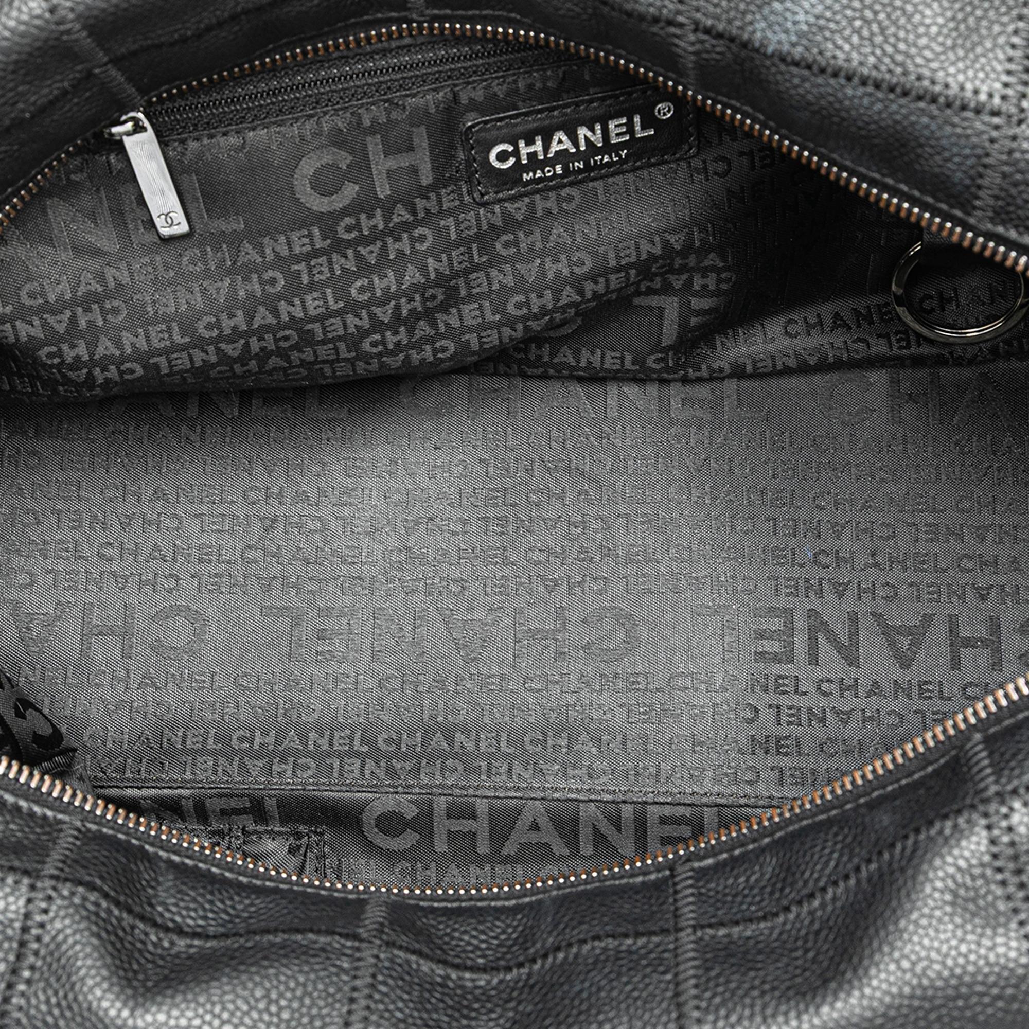 Chanel Choco Bar Caviar Shoulder Bag