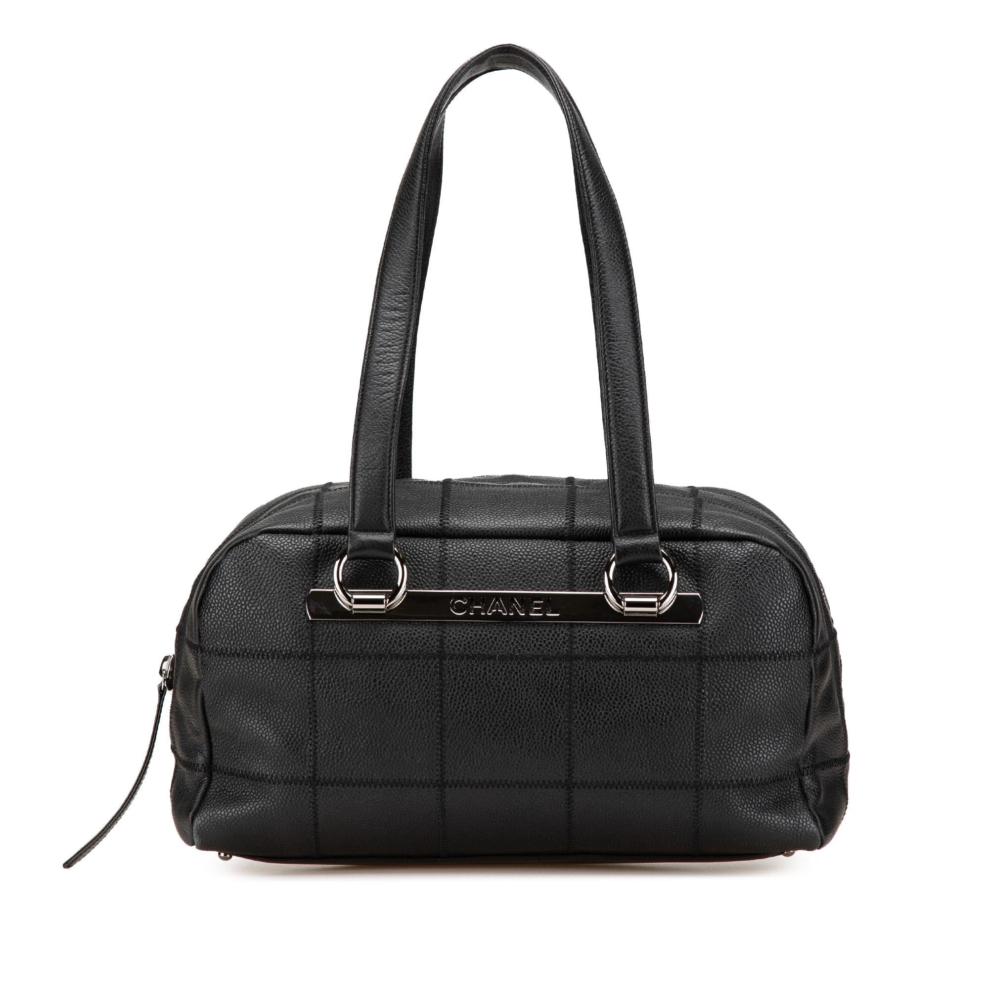 Chanel Choco Bar Caviar Shoulder Bag