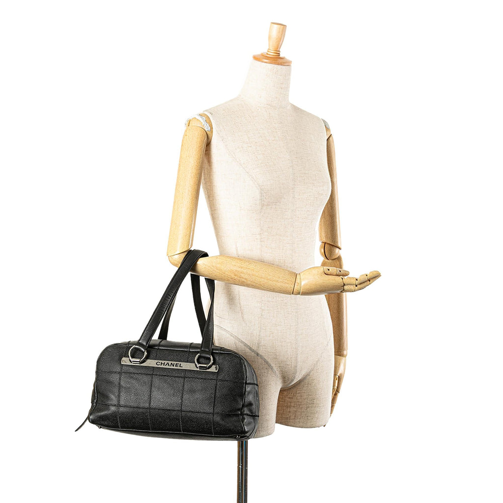 Chanel Choco Bar Caviar Shoulder Bag