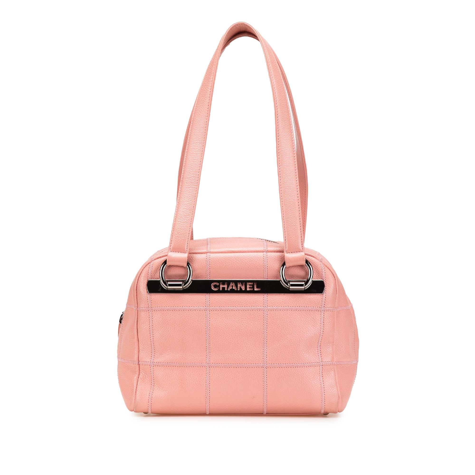 Chanel Choco Bar Caviar Shoulder Bag