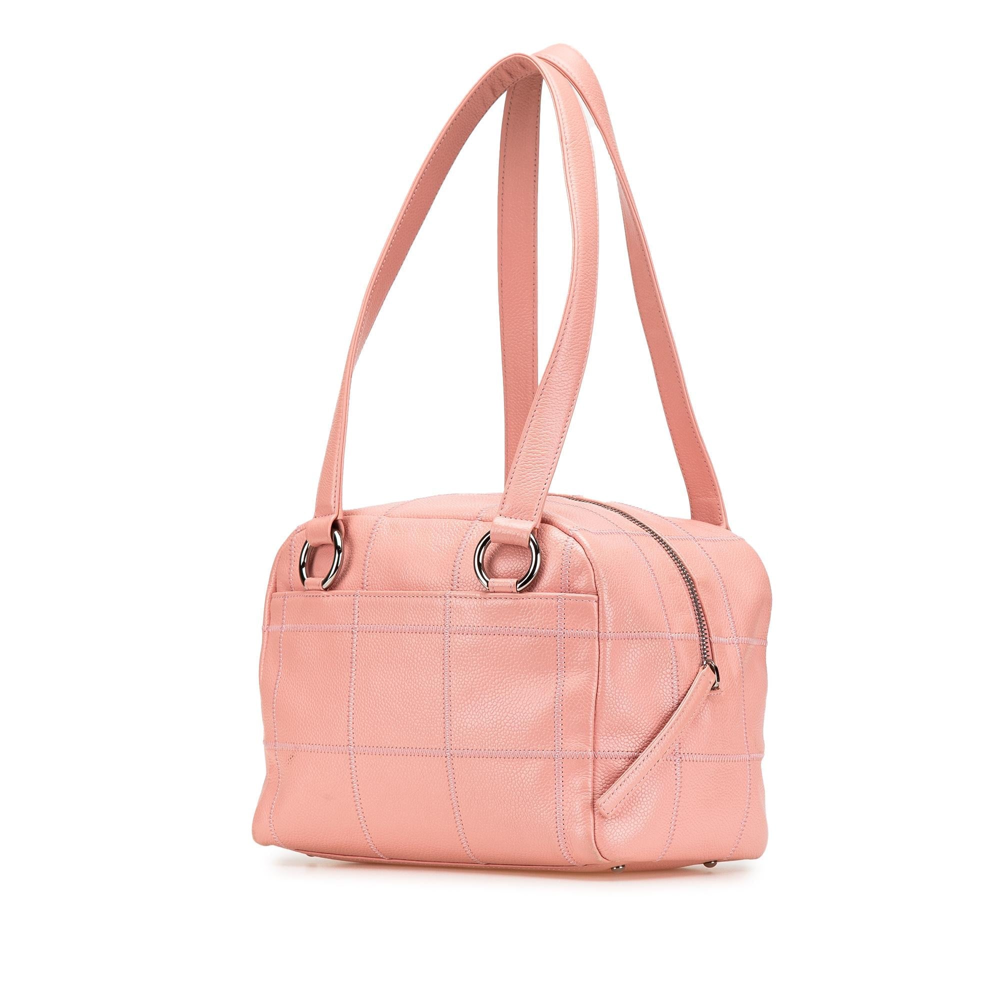 Chanel Choco Bar Caviar Shoulder Bag
