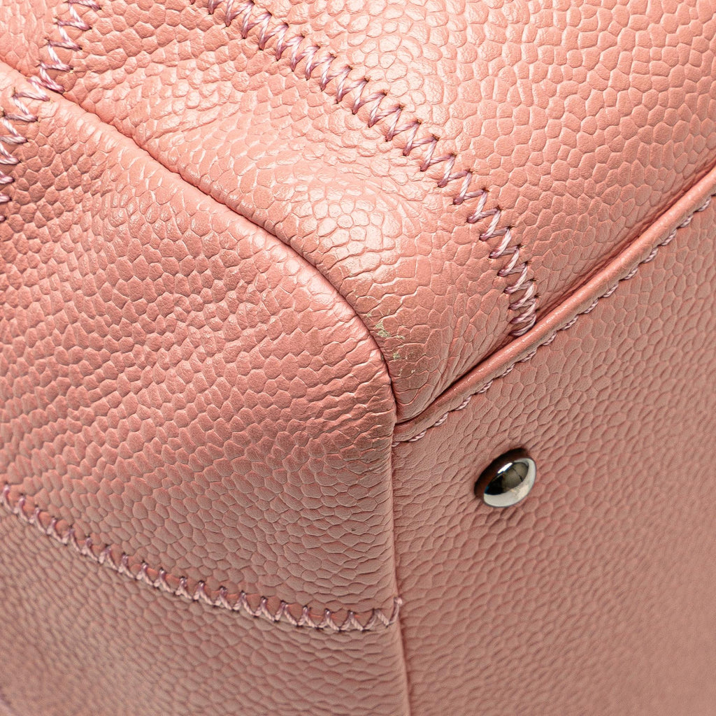Chanel Choco Bar Caviar Shoulder Bag