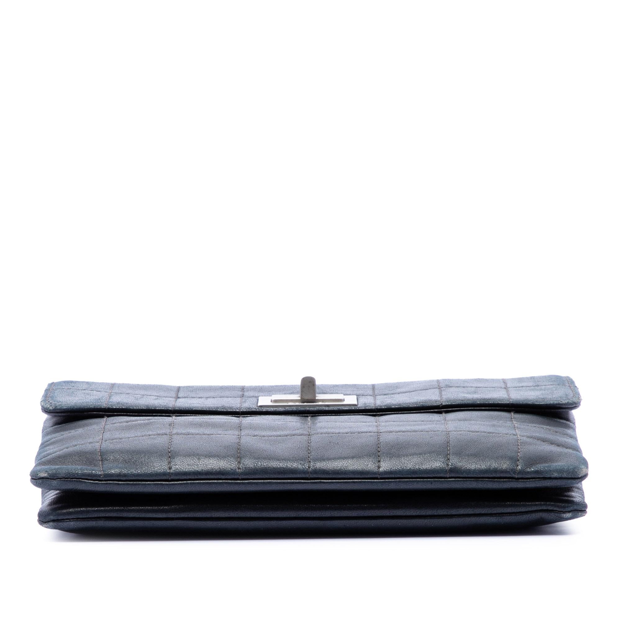 Chanel Choco Bar Lambskin Reissue 2.55 Flap Clutch