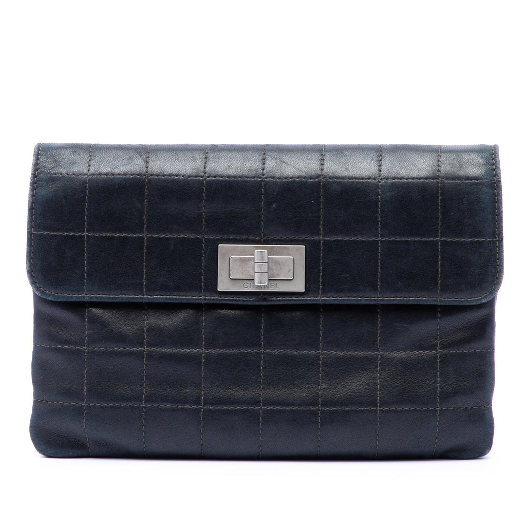 Chanel Choco Bar Lambskin Reissue 2.55 Flap Clutch