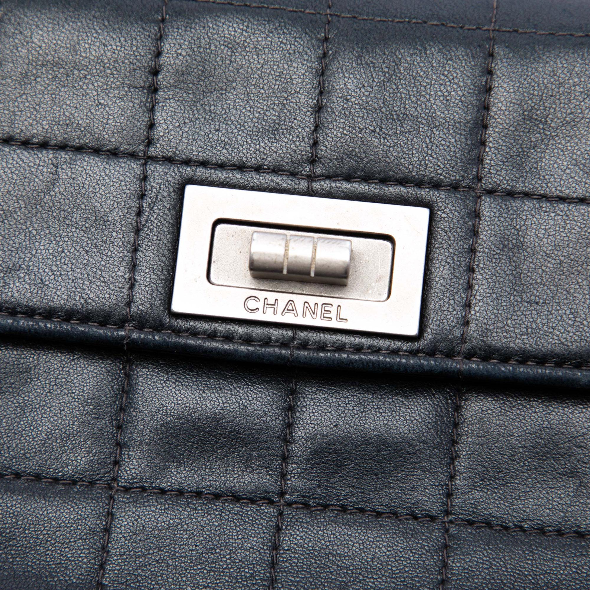 Chanel Choco Bar Lambskin Reissue 2.55 Flap Clutch