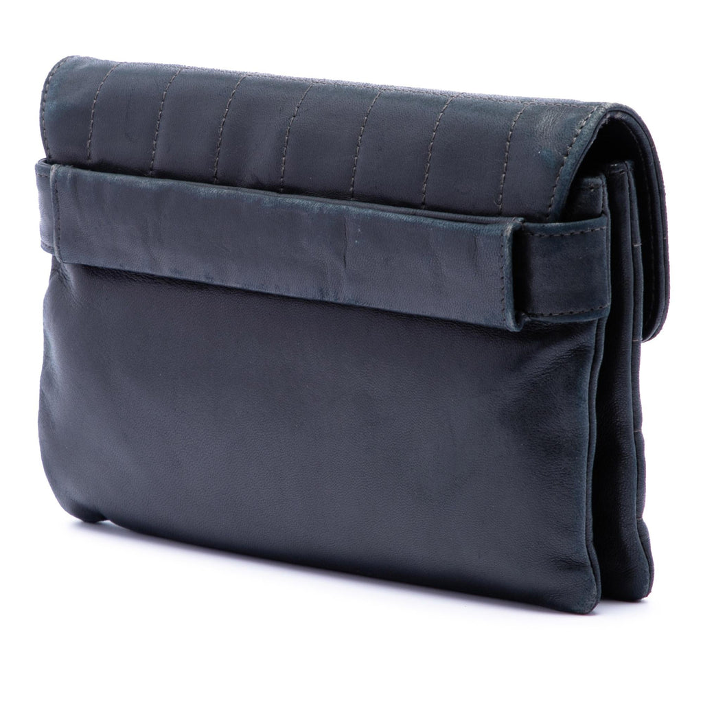 Chanel Choco Bar Lambskin Reissue 2.55 Flap Clutch
