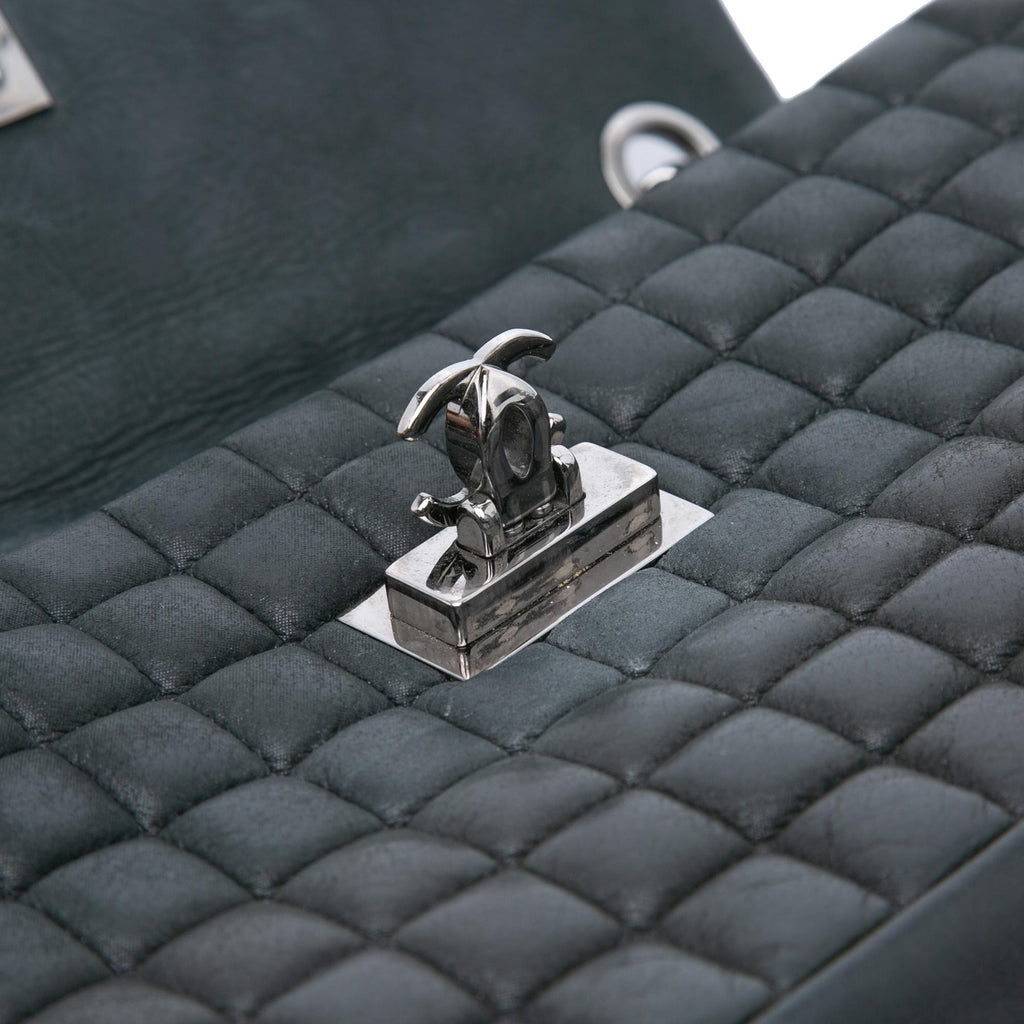 Chanel Chocolate Bar Iridescent Calfskin Bubble Flap