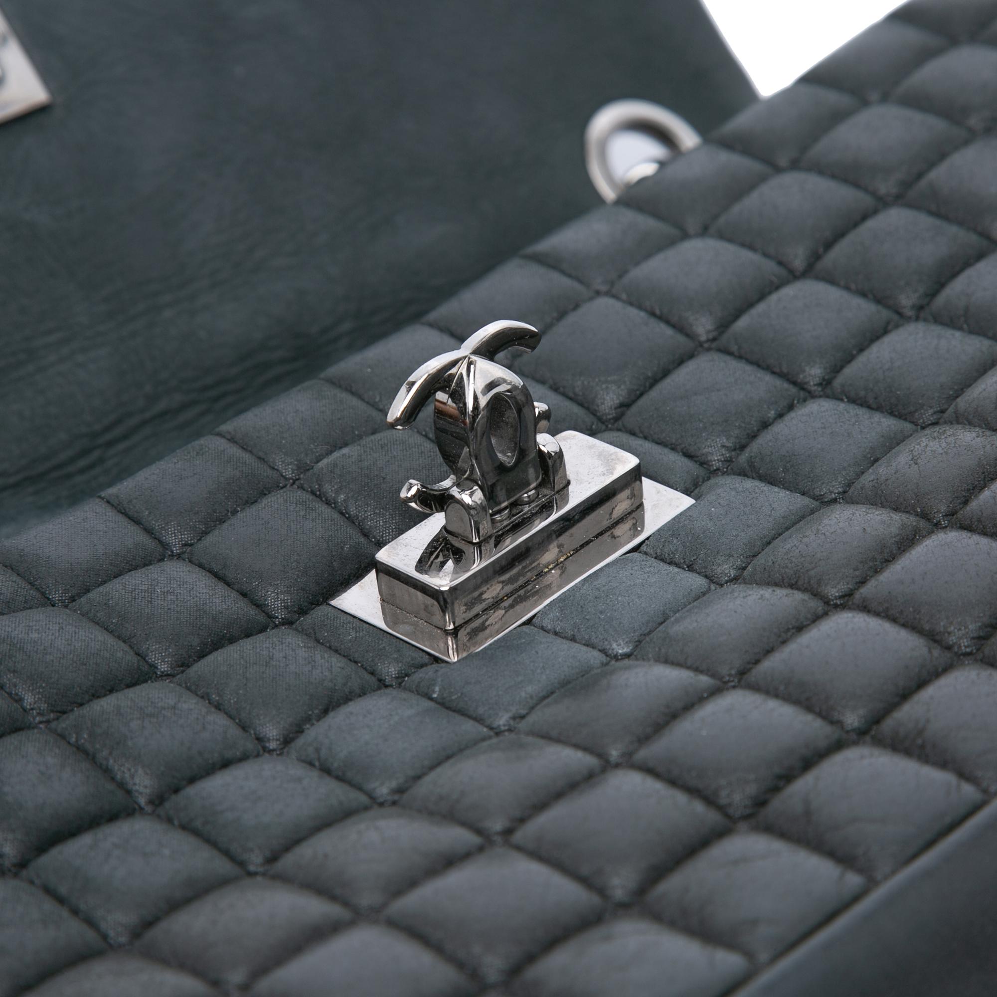 Chanel Chocolate Bar Iridescent Calfskin Bubble Flap