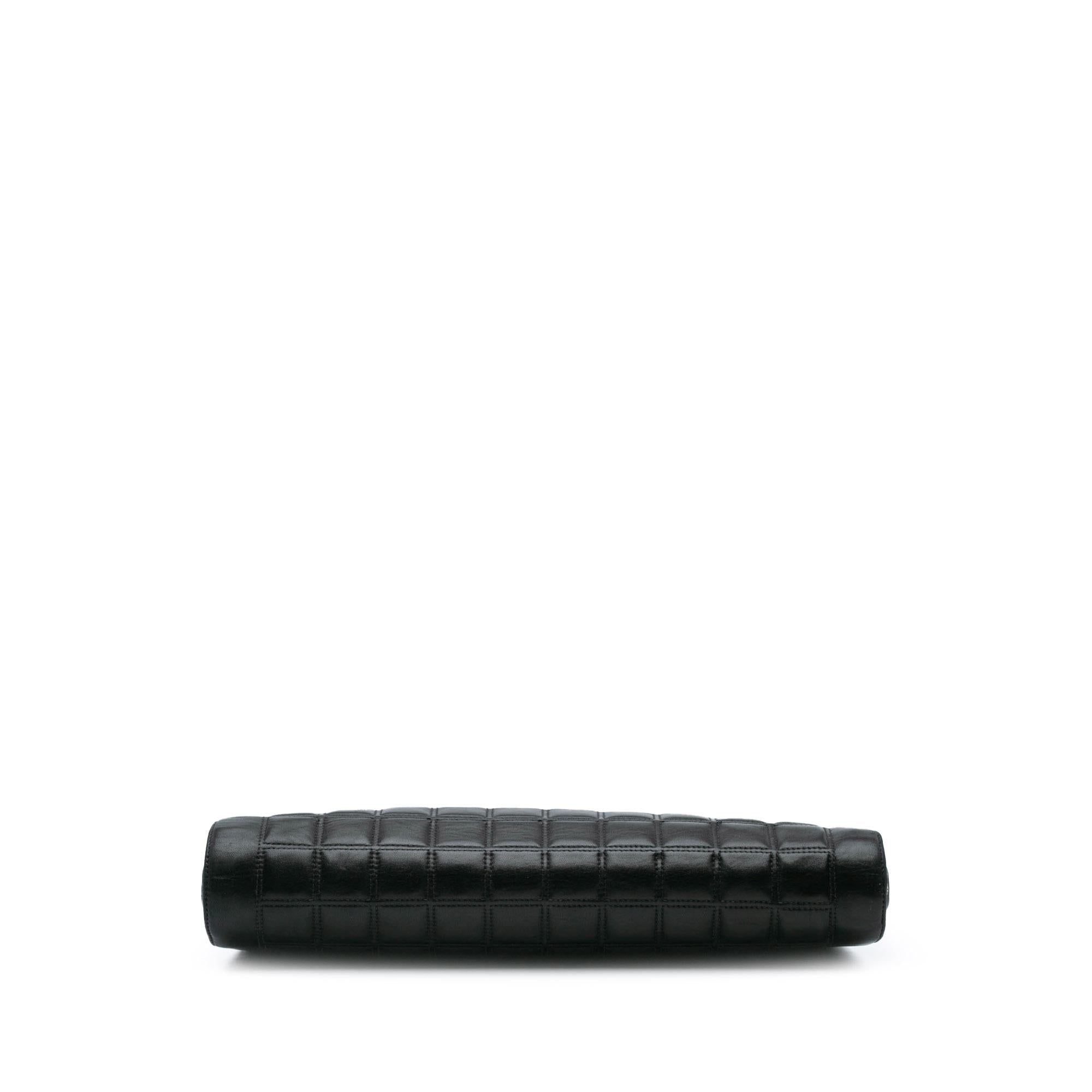 Chanel Chocolate Bar Lambskin Frame Clutch