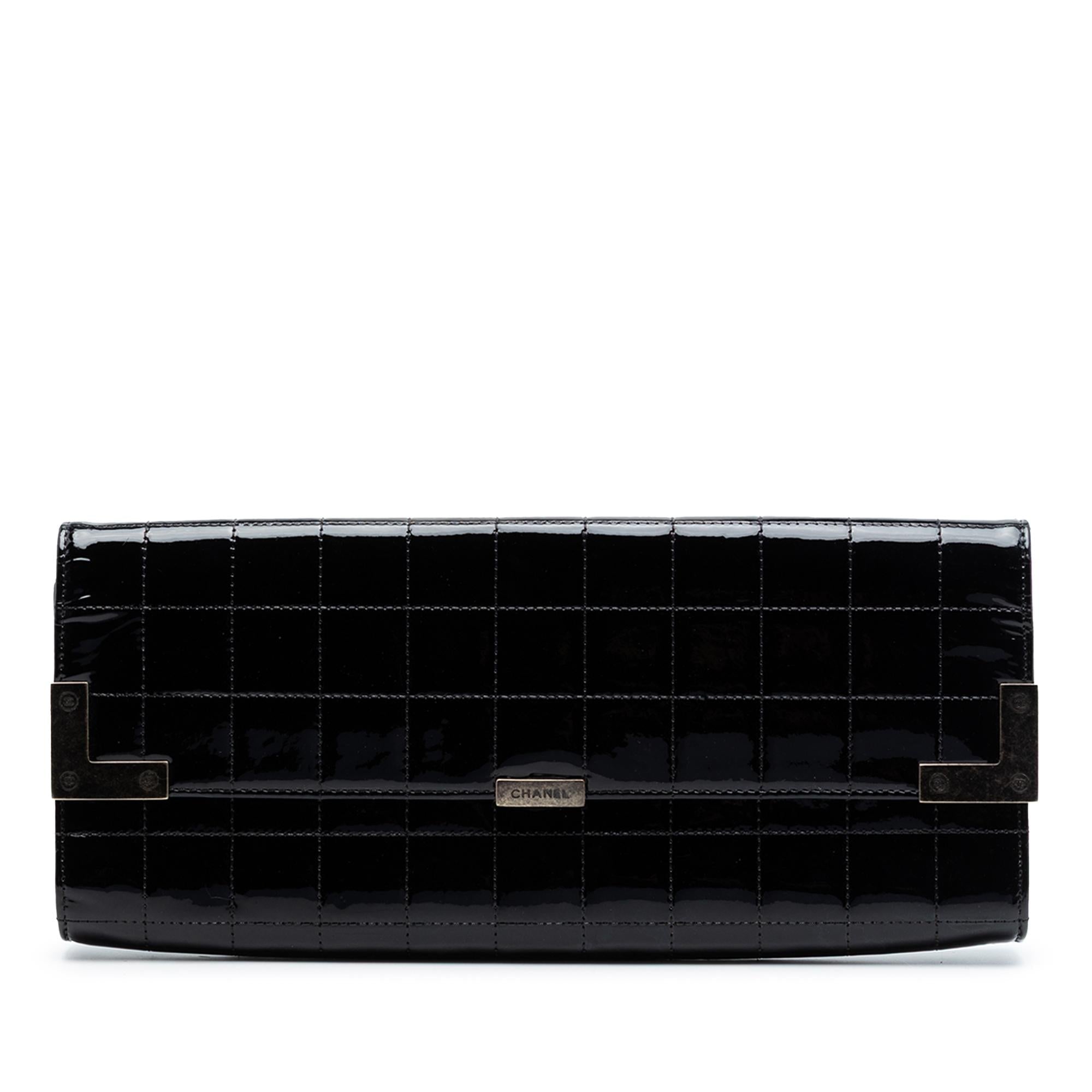 Chanel Chocolate Bar Patent Clutch