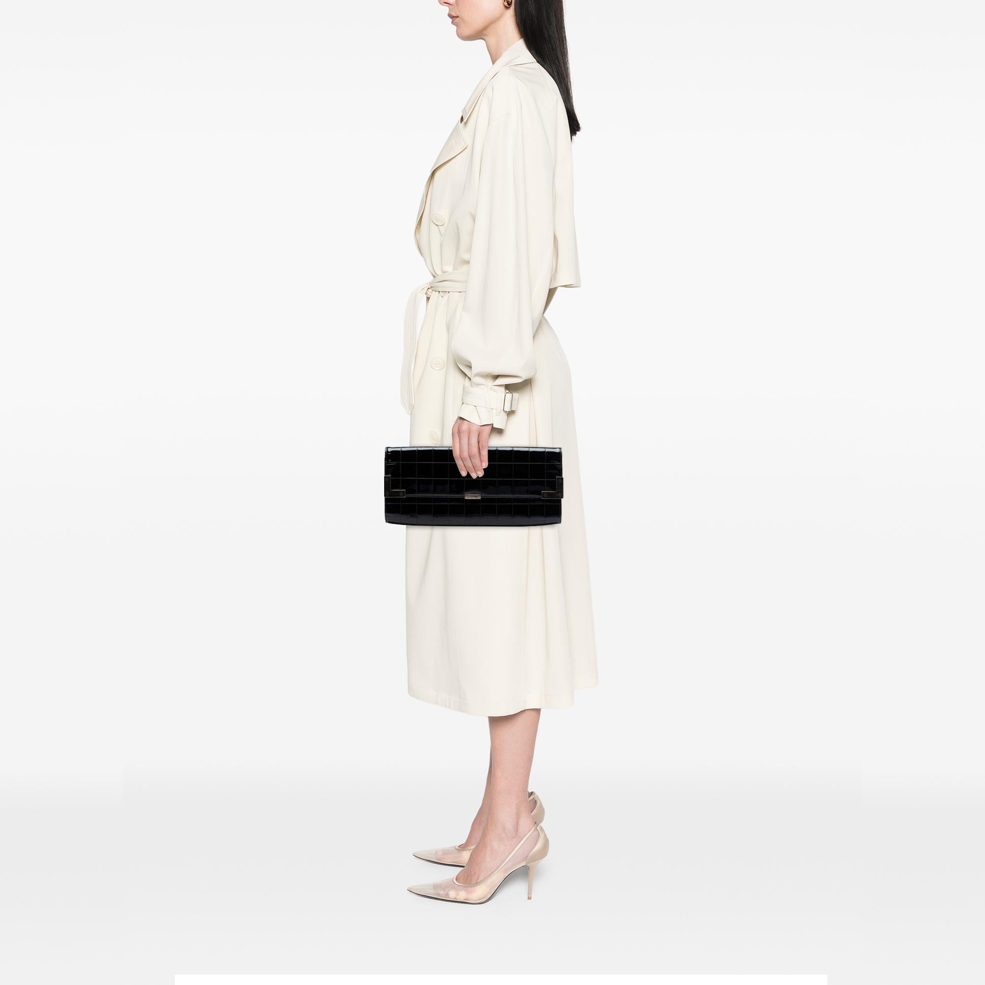 Chanel Chocolate Bar Patent Clutch