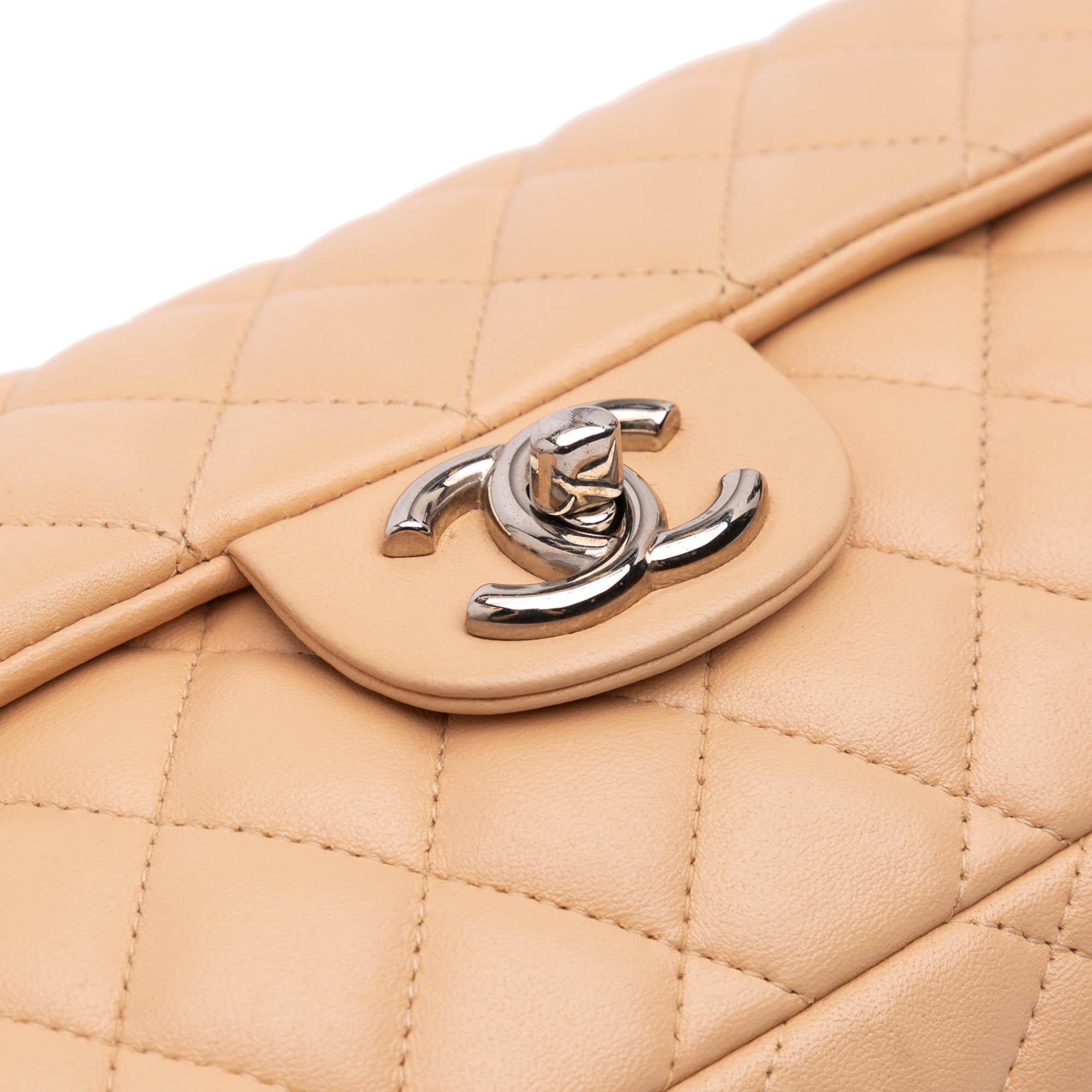 Chanel Classic Lambskin East West Single Flap