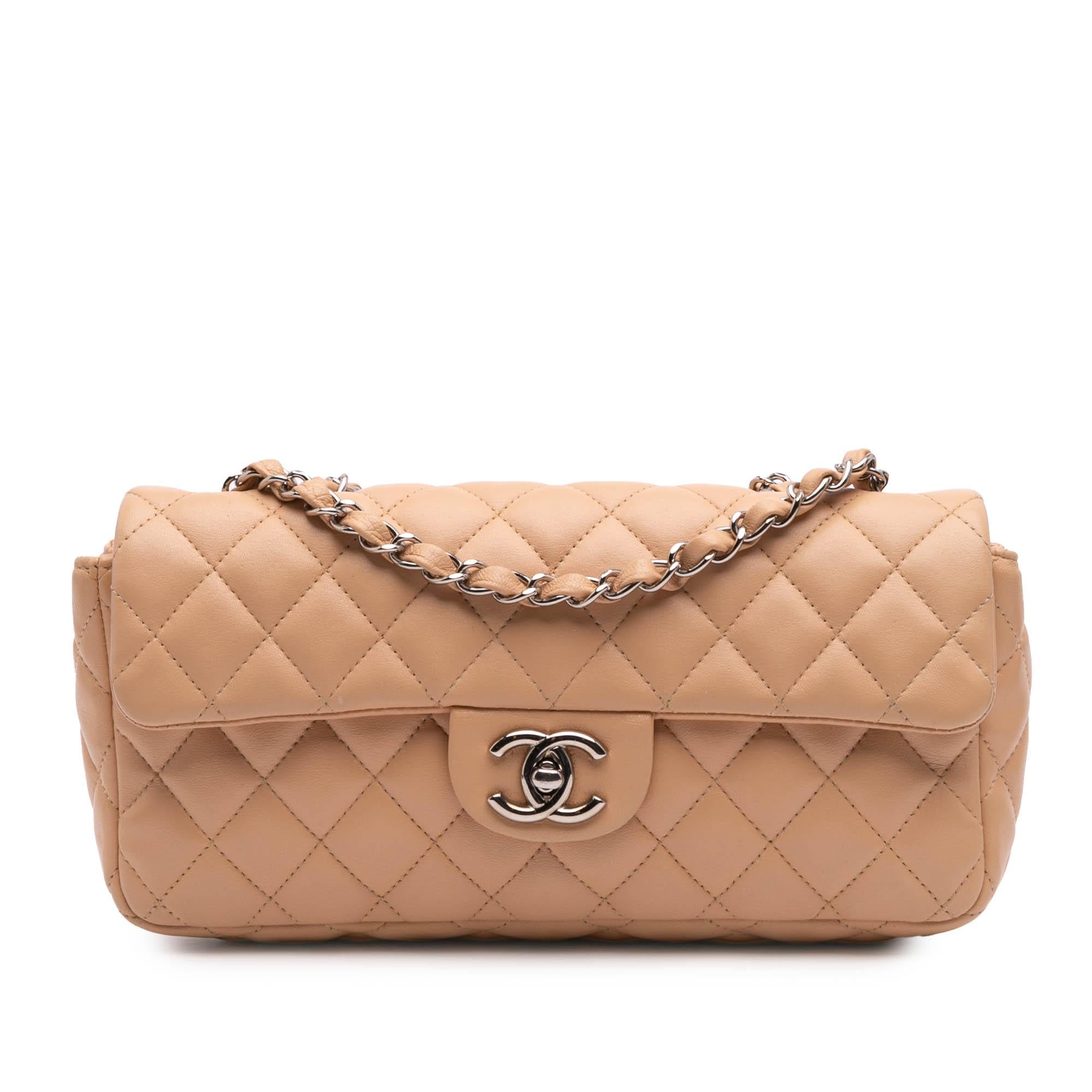 Chanel Classic Lambskin East West Single Flap