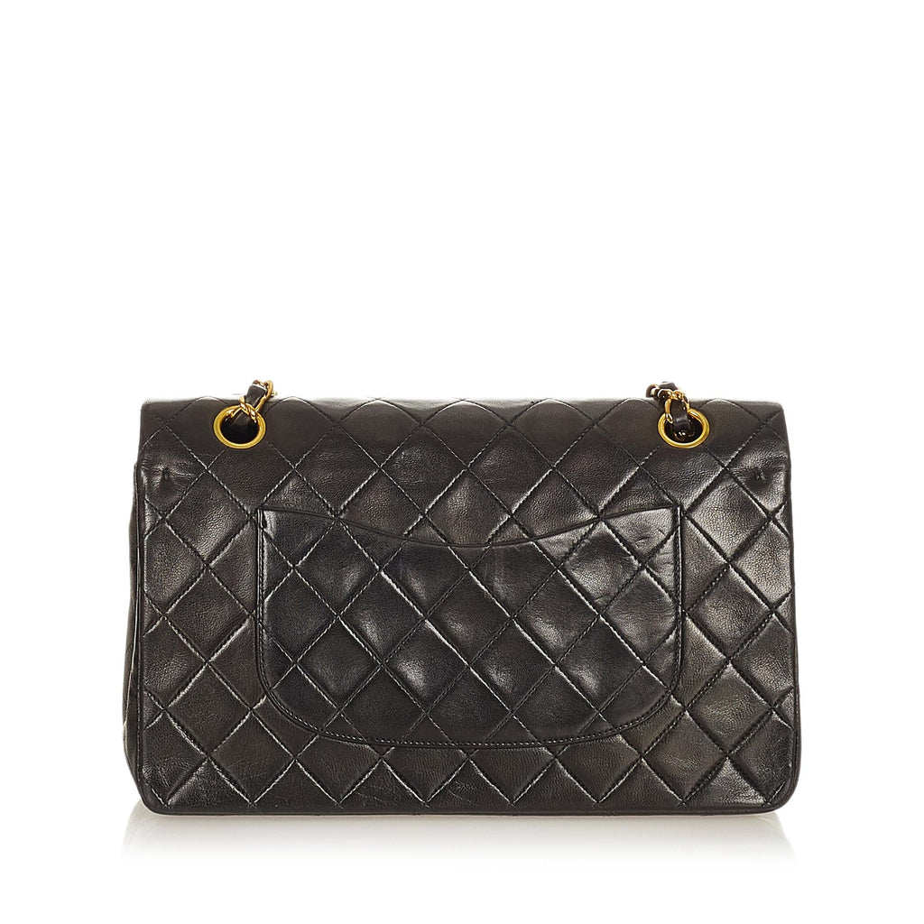 Chanel Classic Lambskin Leather Double Flap Bag (SHG-27219)