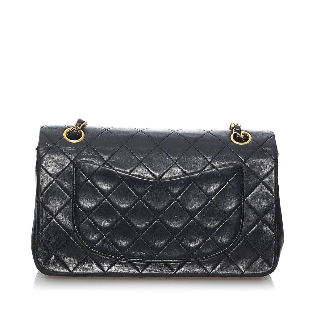 Chanel Classic Lambskin Leather Double Flap Bag (SHG-31300)