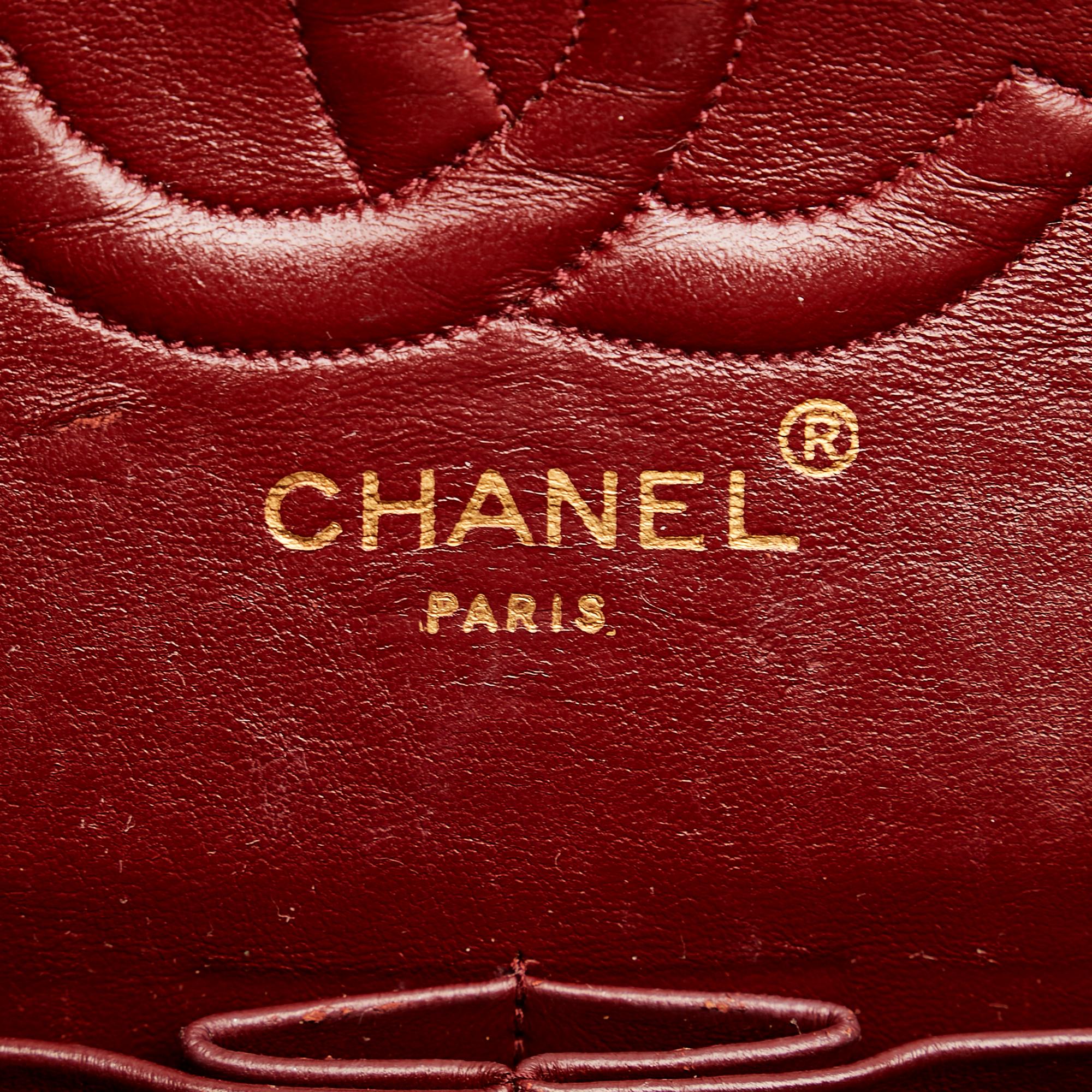 Chanel Classic Lambskin Leather Double Flap Bag (SHG-34550)