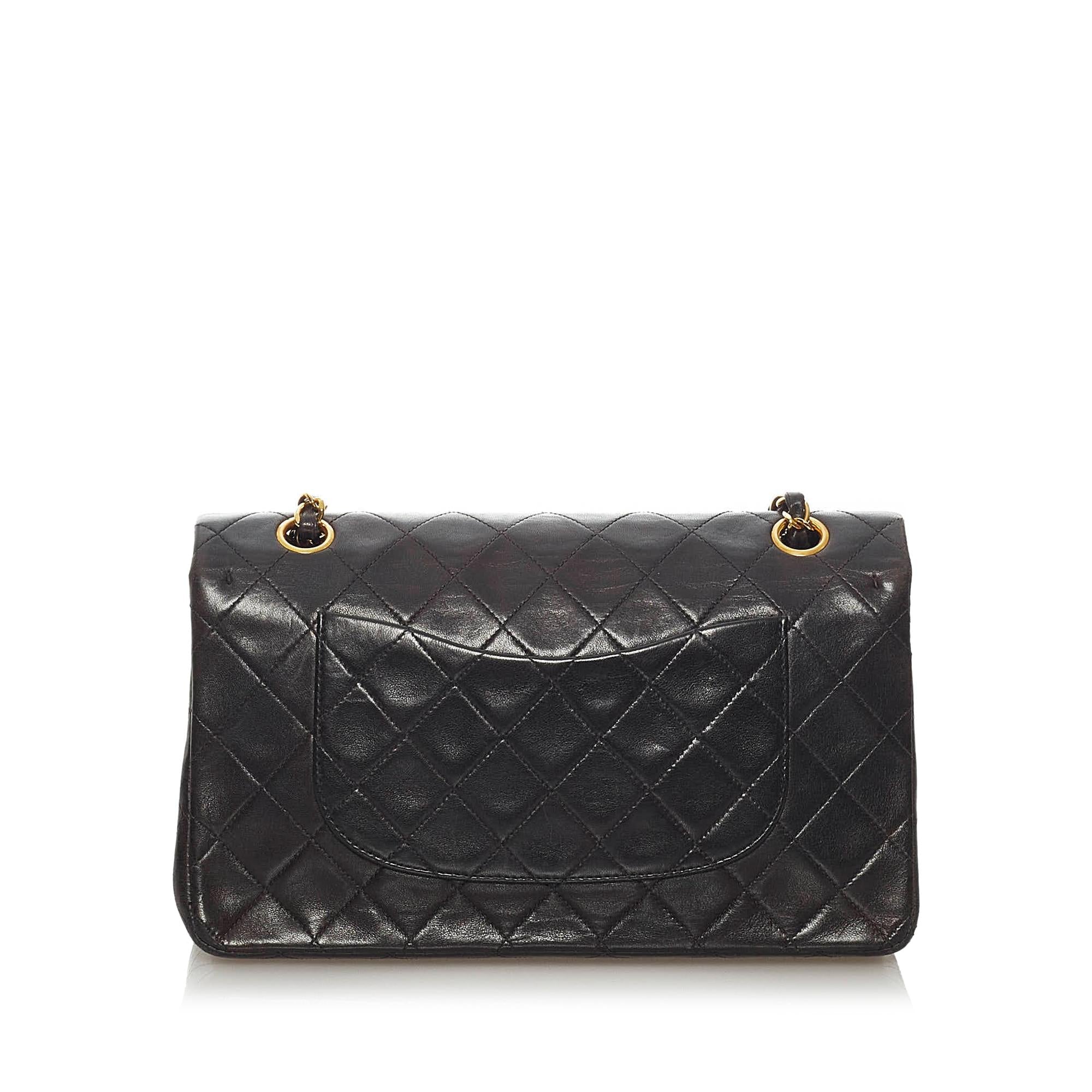 Chanel Classic Medium Lambskin Leather Double Flap Bag (SHG-31351)