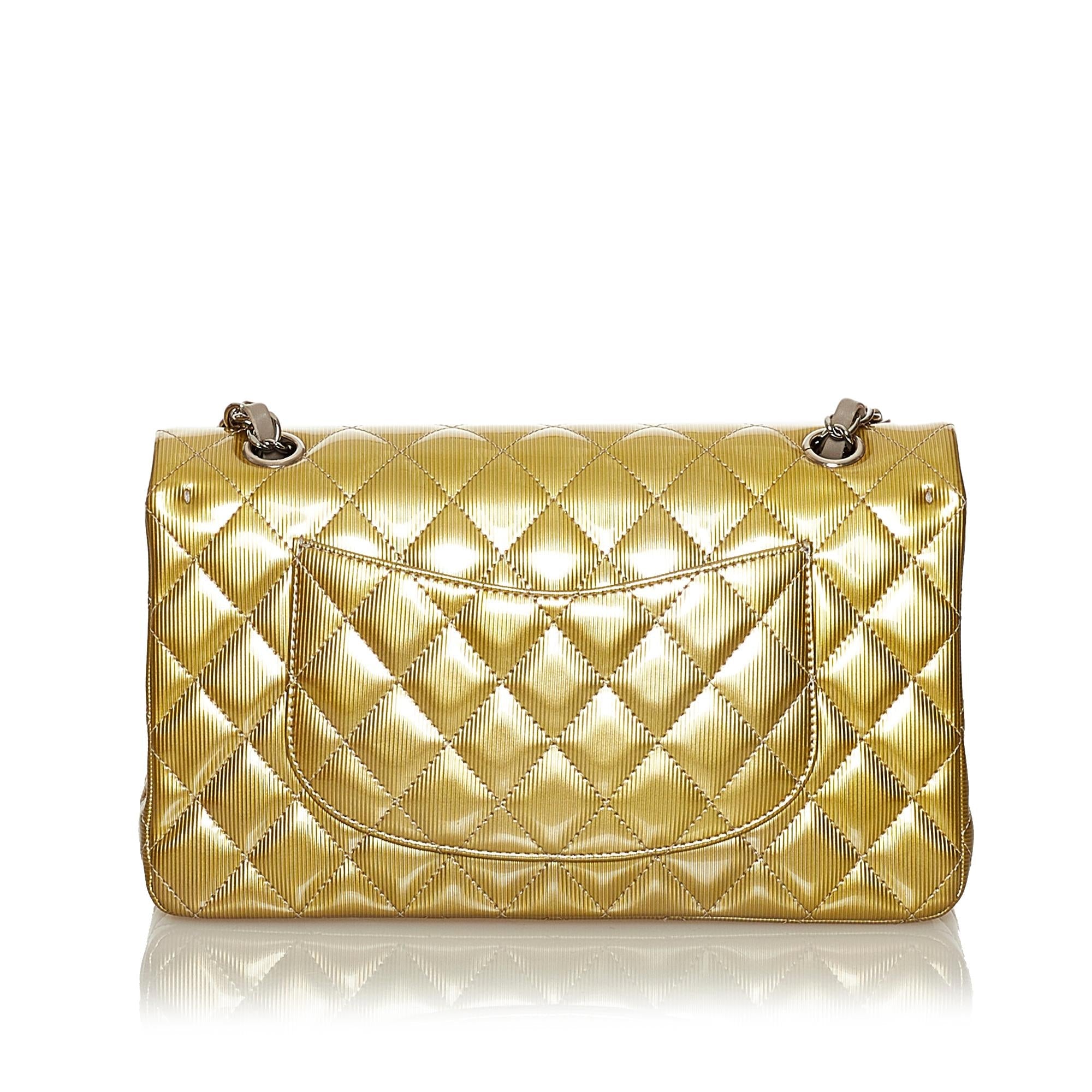 Chanel Classic Patent Leather Double Flap Bag (SHG-31448)