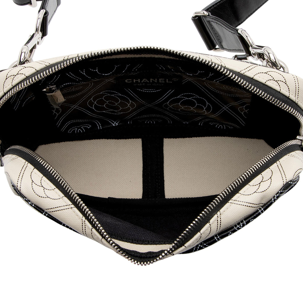 Chanel Coated Canvas Camellia Camera Bag