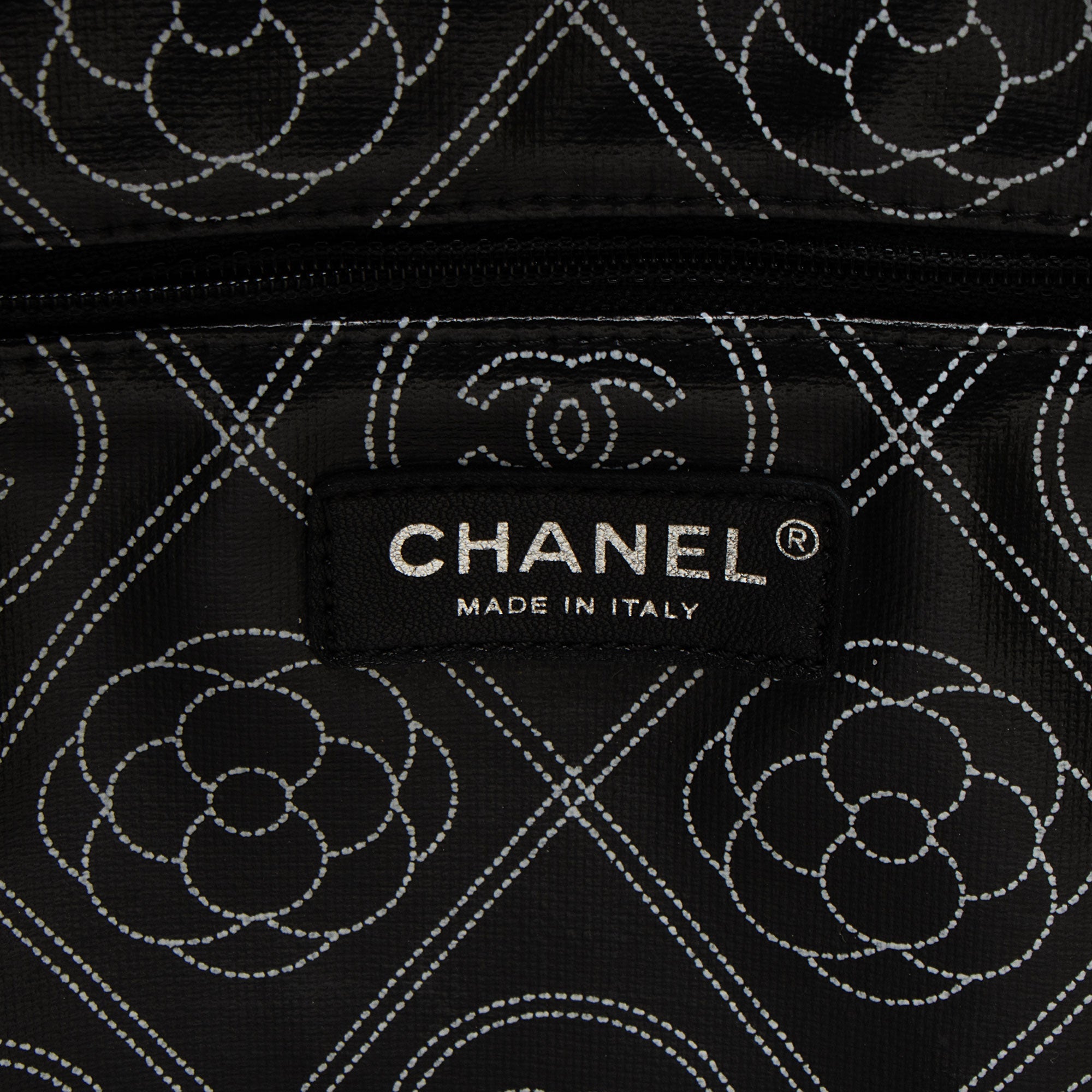 Chanel Coated Canvas Camellia Large Shopping Tote