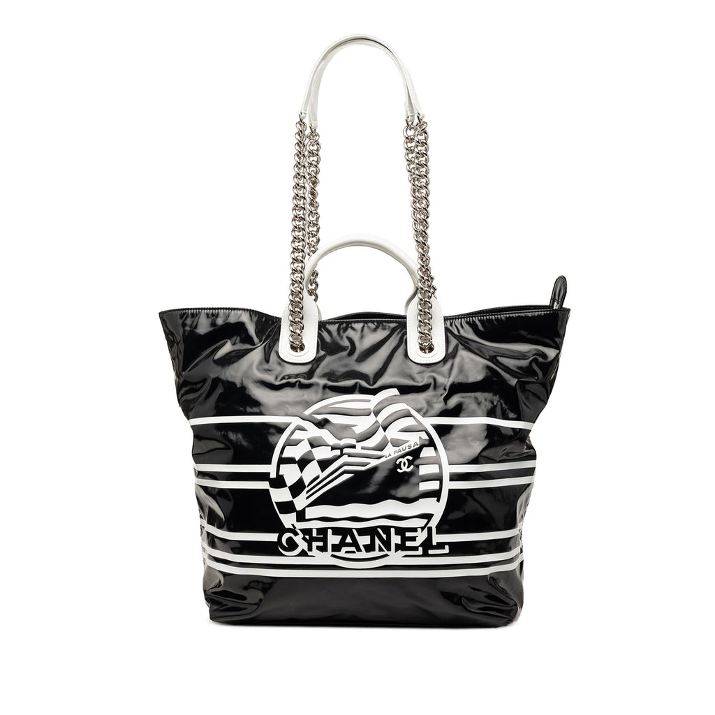 Chanel Coated Canvas La Pausa Bay Shopping Satchel