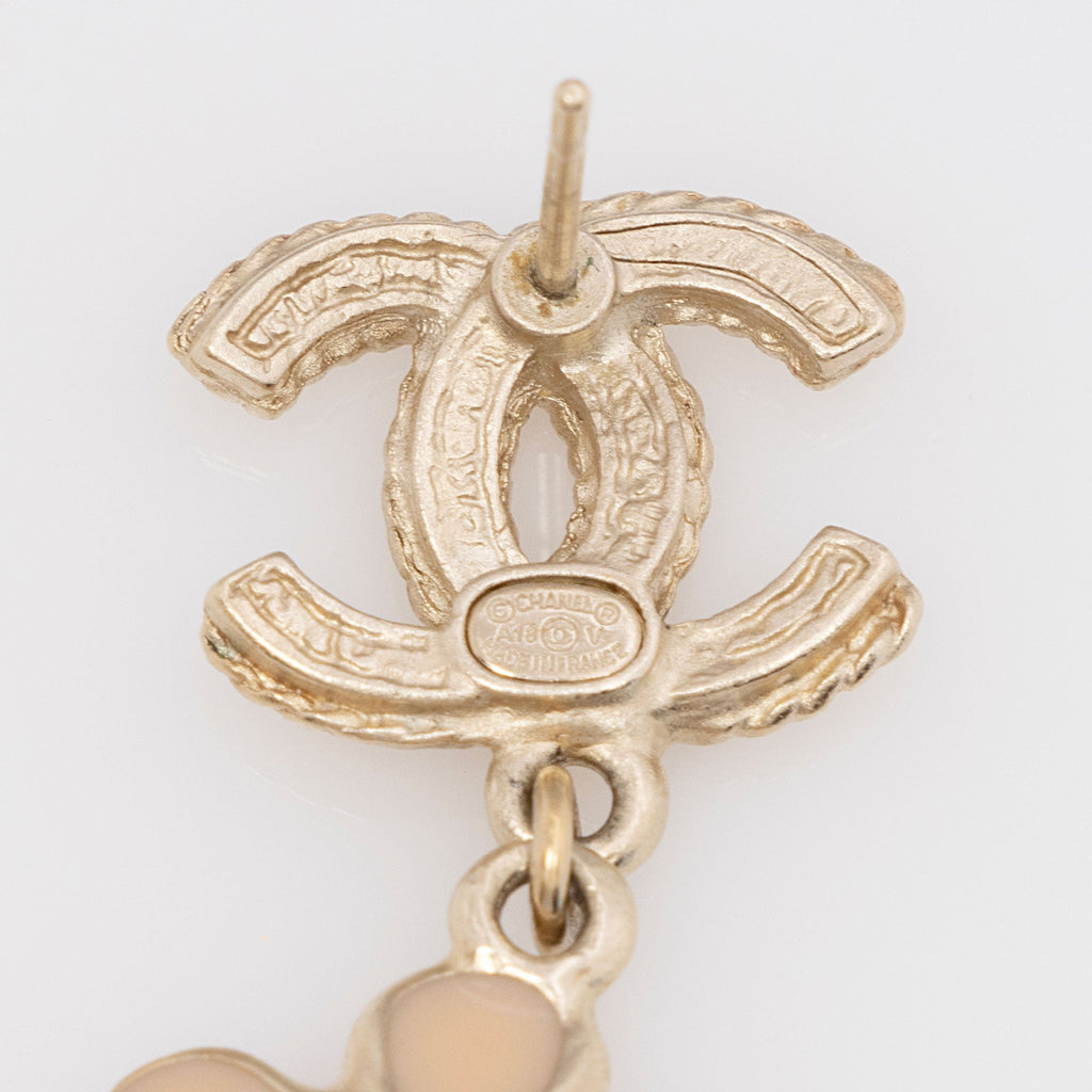 Chanel Coco Flower CC Drop Earrings (SHF-MHUMAN)