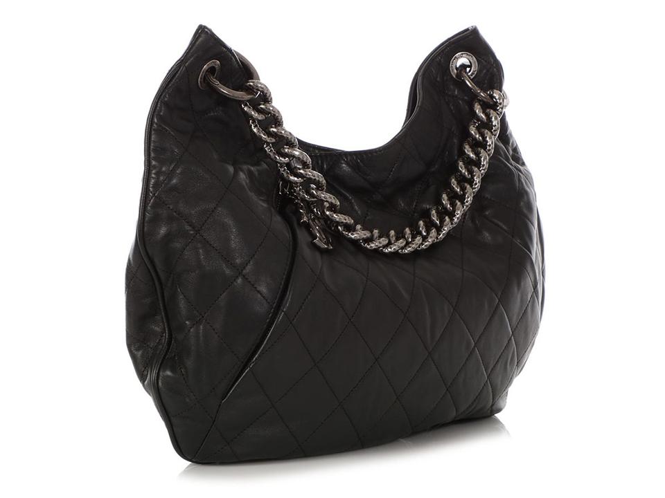CHANEL COCO PLEATS QUILTED CALFSKIN LARGE HOBO BAG