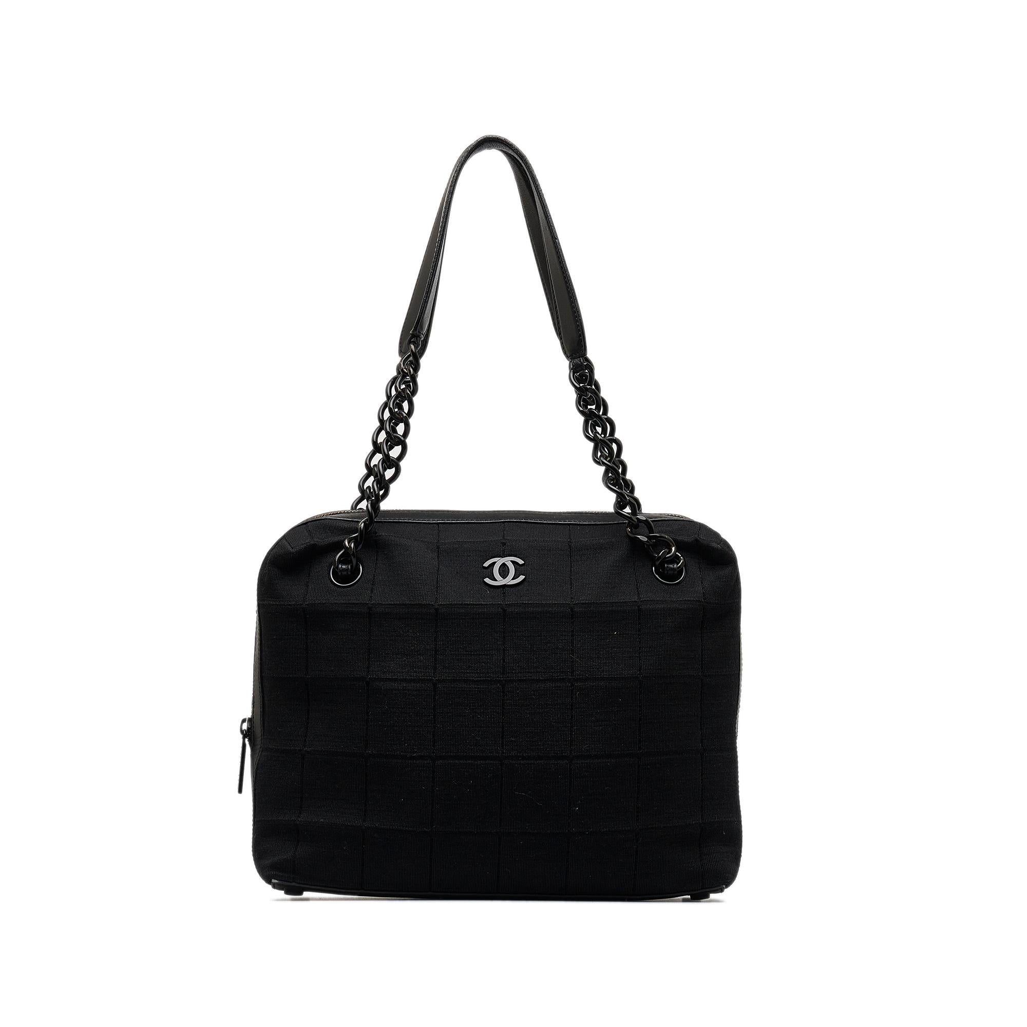 Chanel Cotton Choco Bar Shoulder Bag
