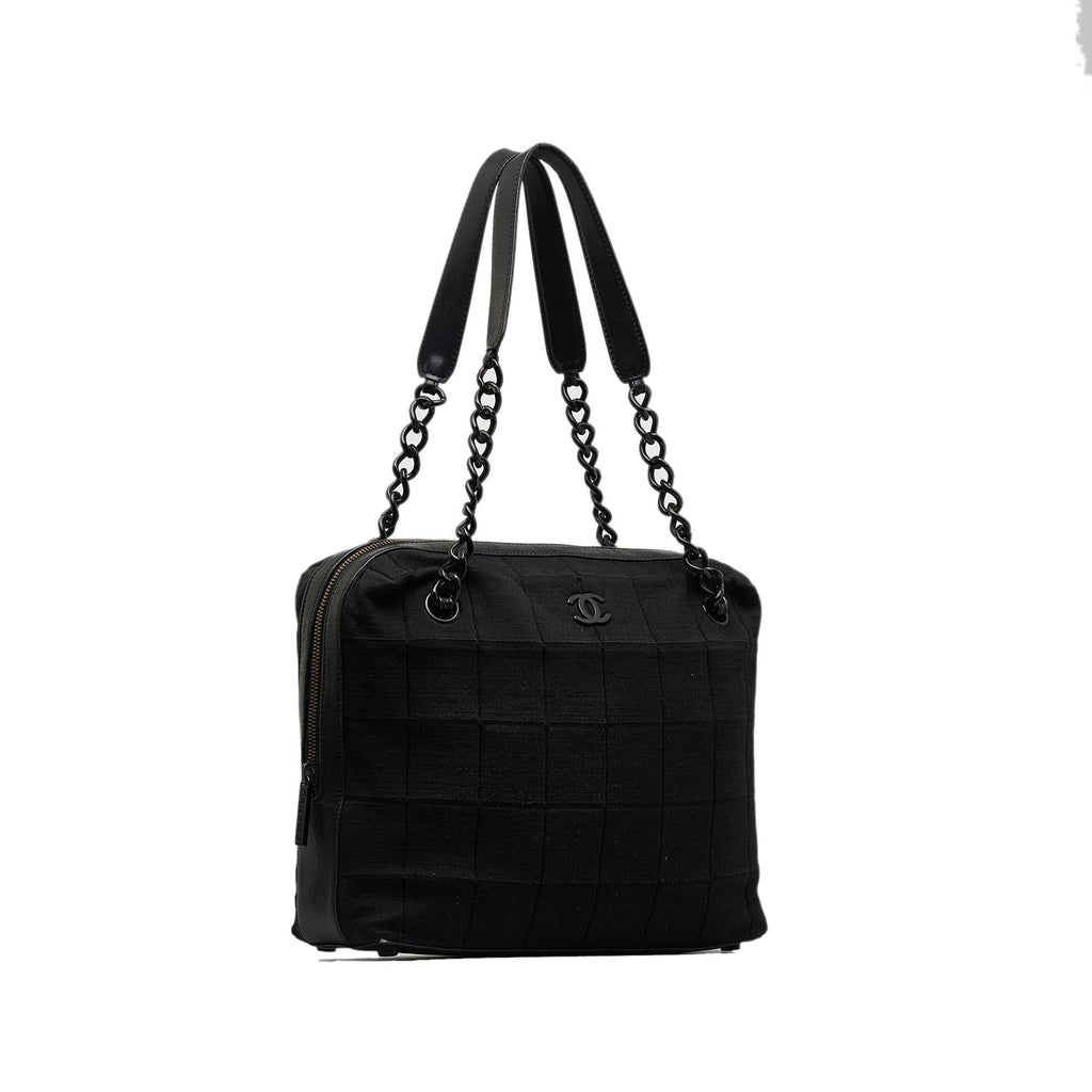 Chanel Cotton Choco Bar Shoulder Bag