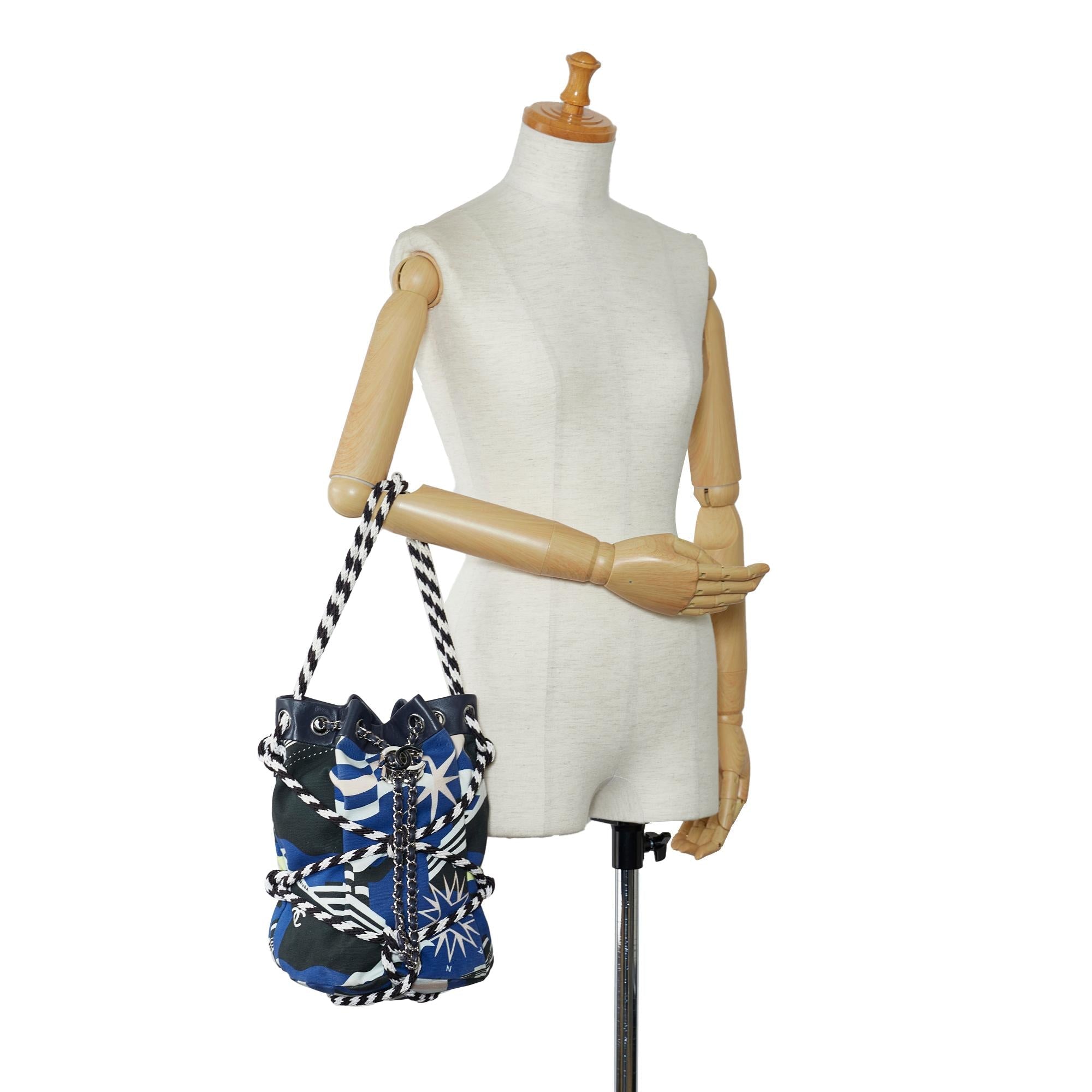 Chanel Cotton Drawstring Bag (SHG-UMw97D)